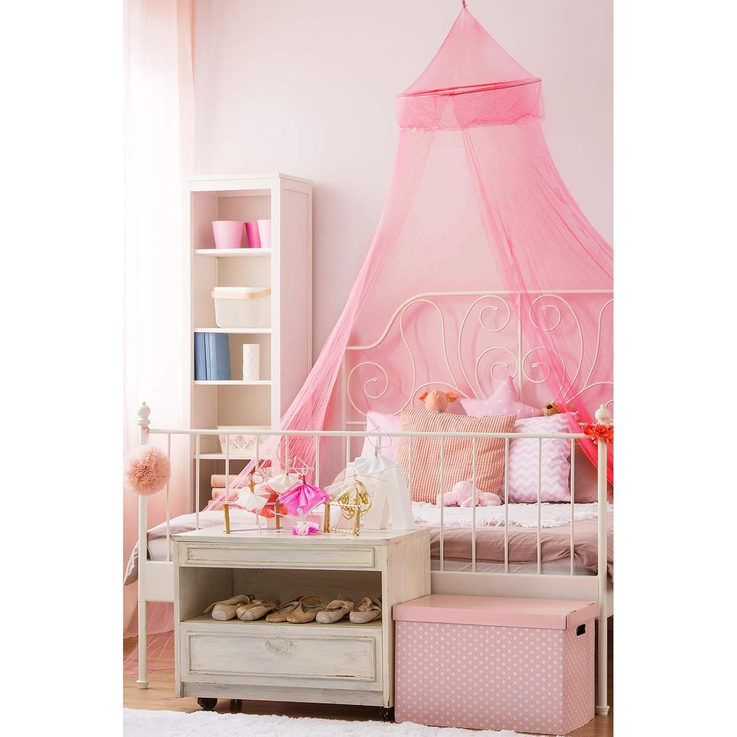 Dosel Colgante Tatuo Rosa con Luz LED y Guirnalda 4m