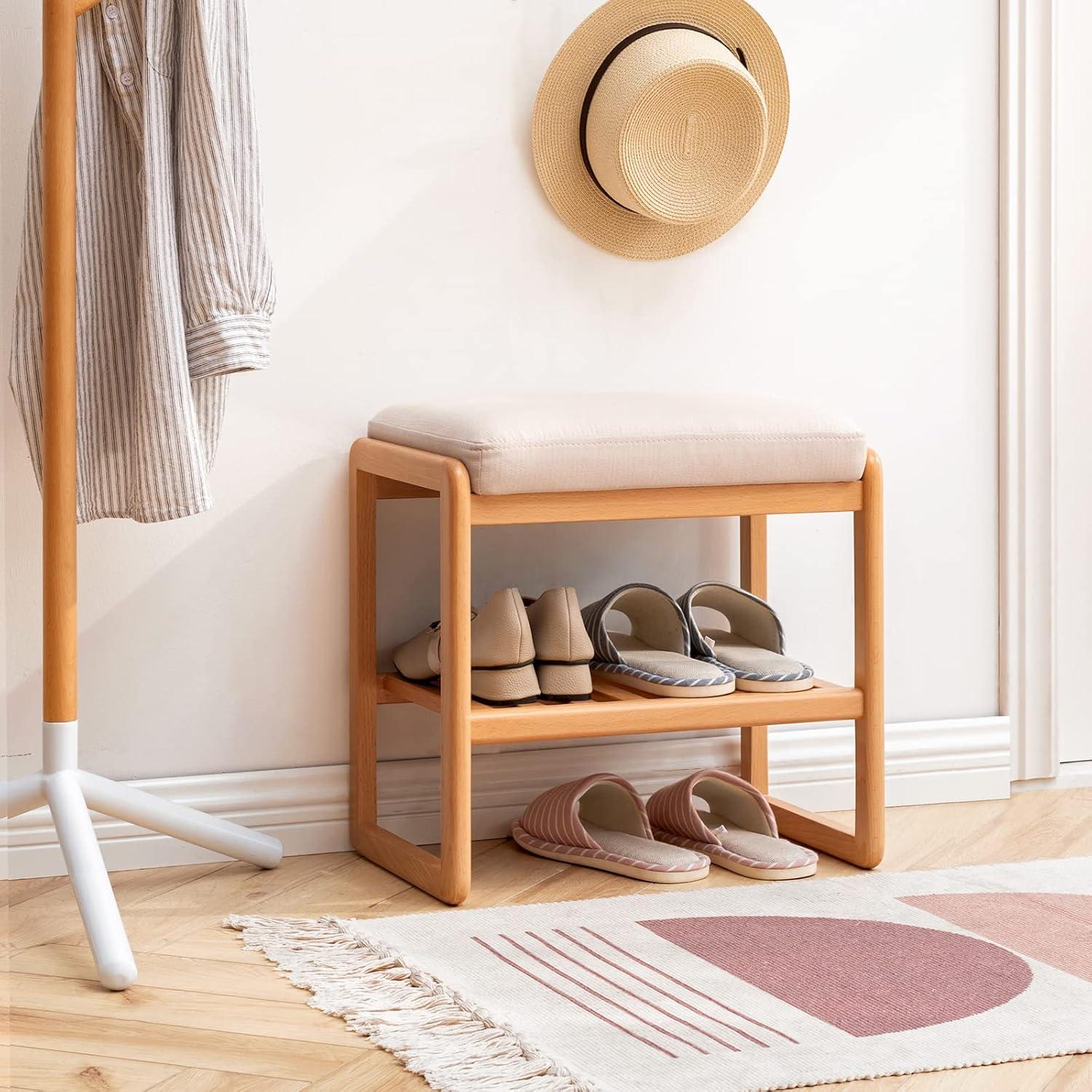 Banco de Almacenamiento para Zapatos Bamskov 60 cm Natural