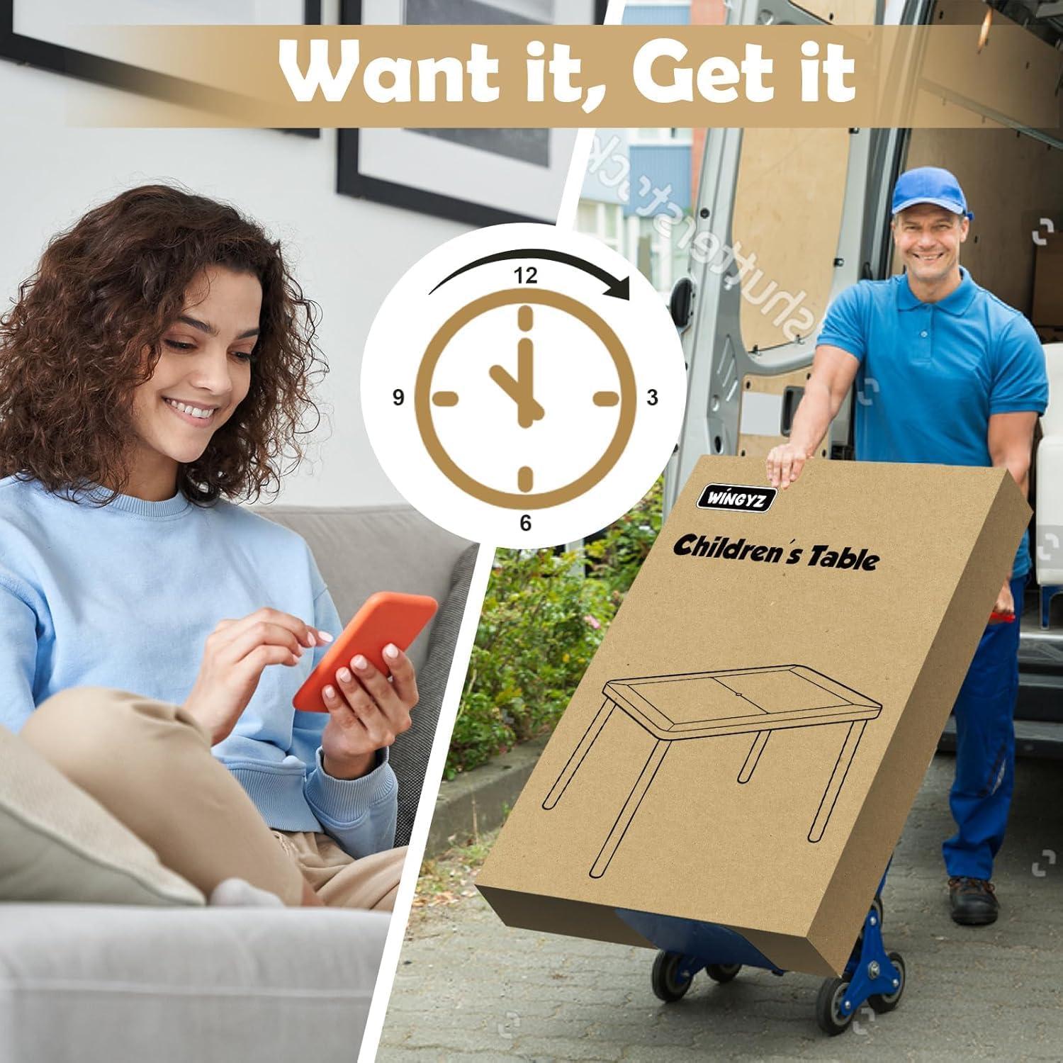 Mesa Sensorial para Niños Wingyz 76x53 cm Madera Blanca