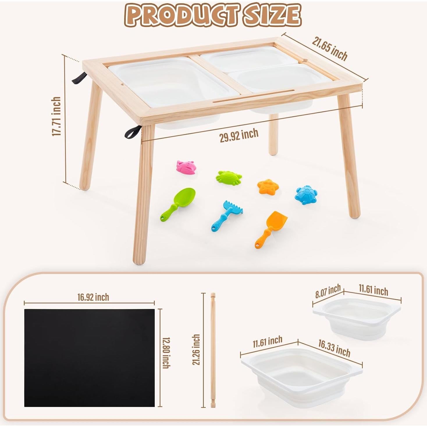 Mesa Sensorial SOOPURKIDS QZ-1002 para Niños 3-5 Años