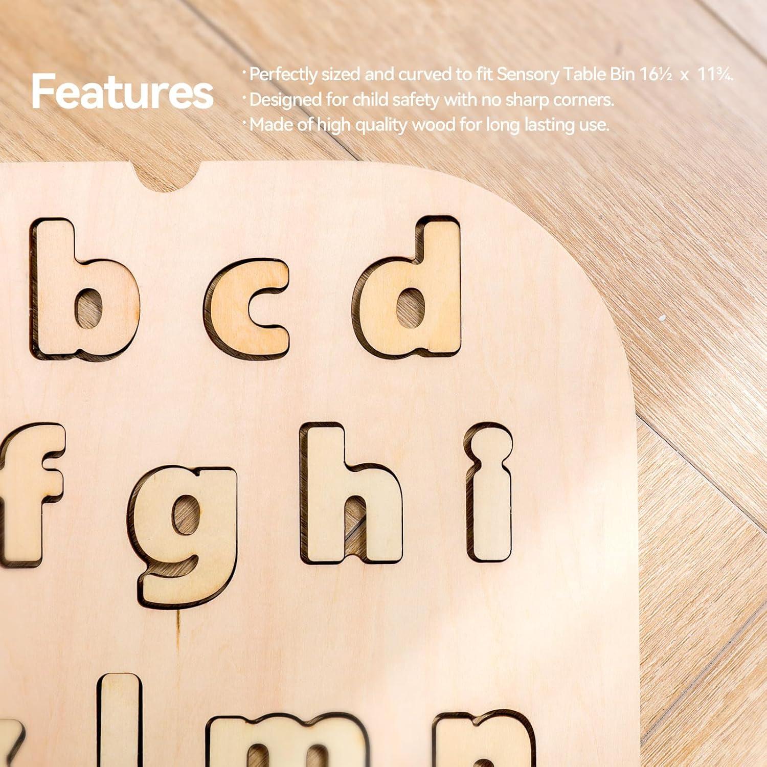 Conjunto de Tablero Alfabético de Madera IEATFO - Letras Mayúsculas y Minúsculas