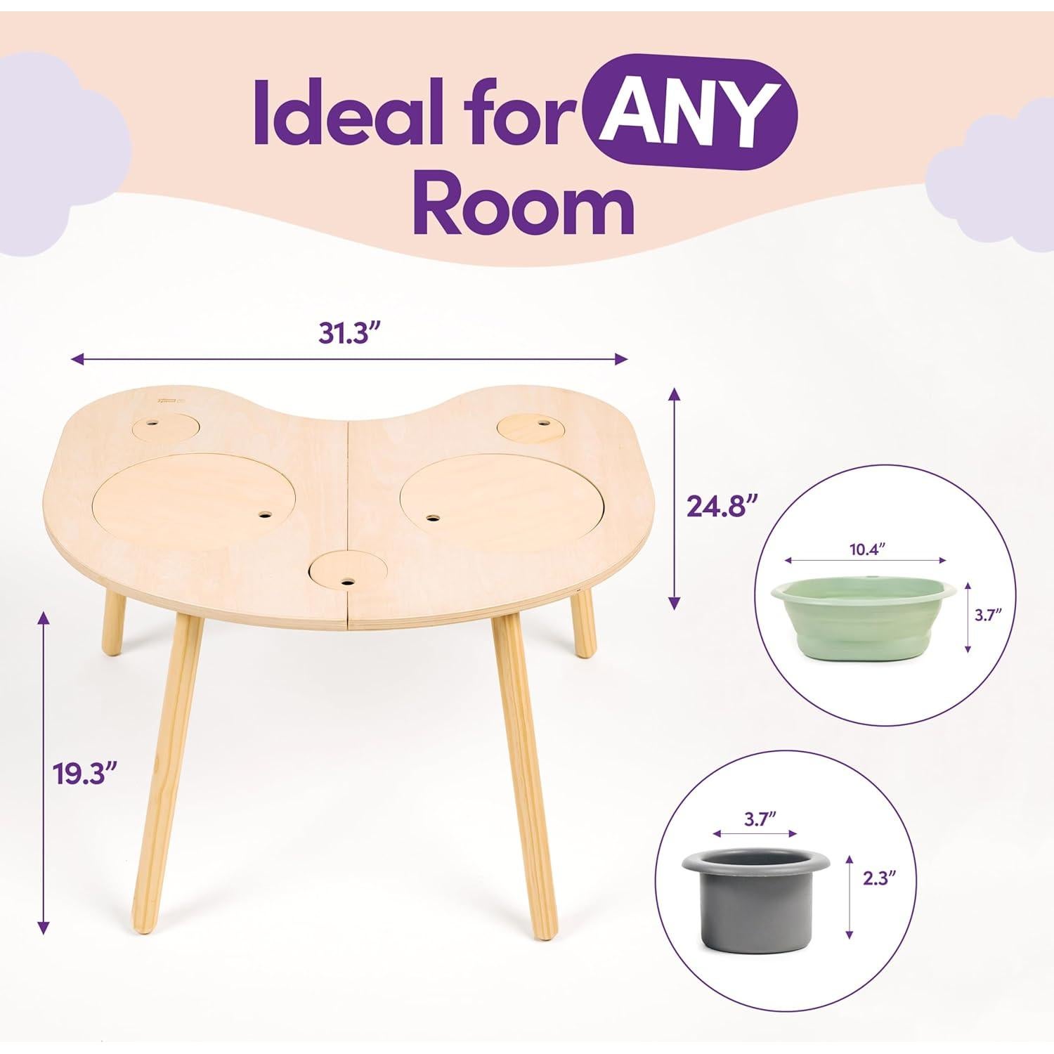 Mesa Sensorial ComfyBumpy para Niños 63x79.5 cm Madera