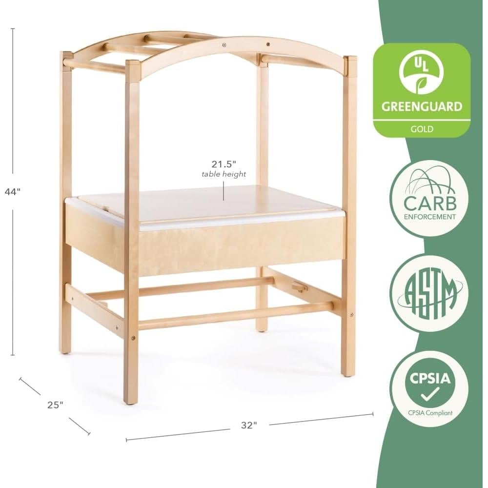 Mesa Sensorial Guidecraft con Tapa y Arco - 81.3x63.5 cm
