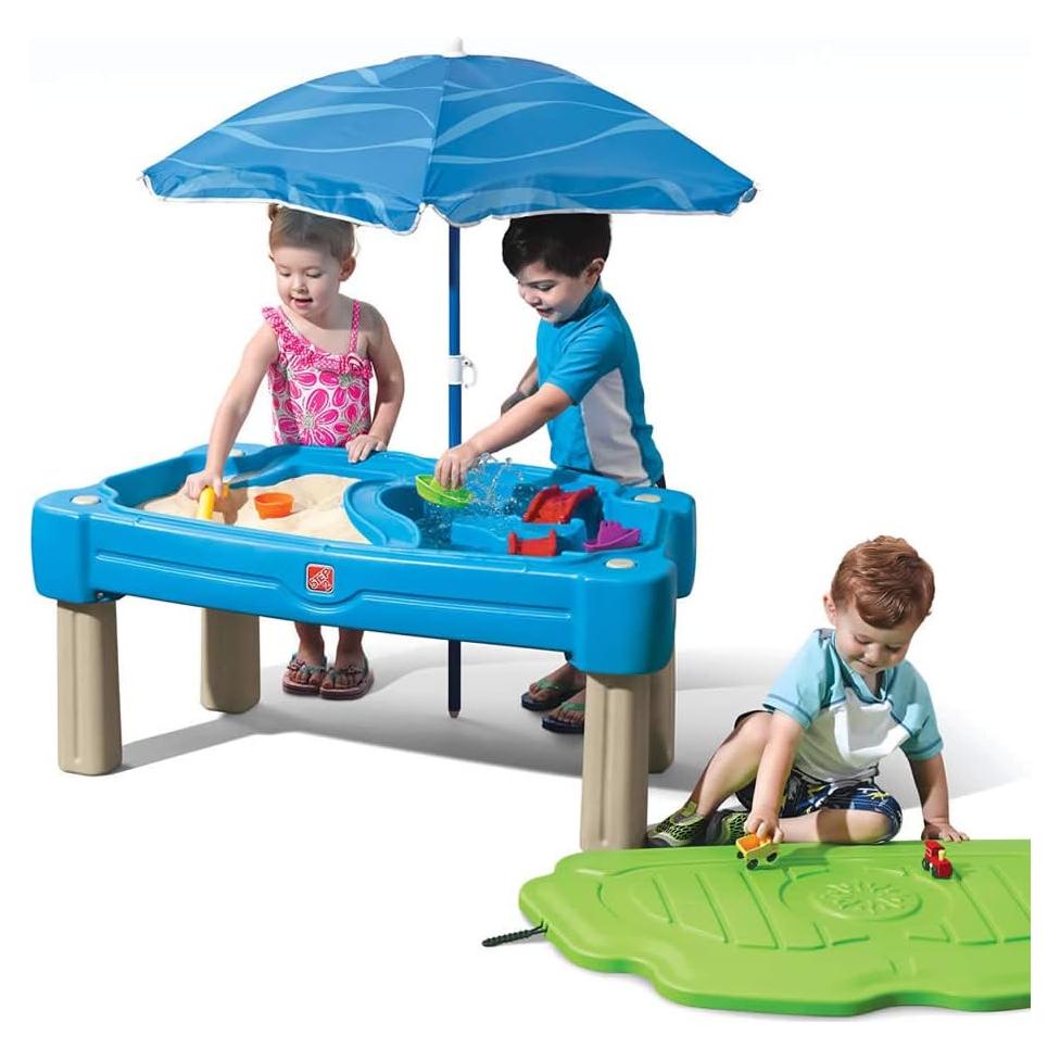 Mesa de Arena y Agua Step2 2 en 1 con Paraguas y Accesorios