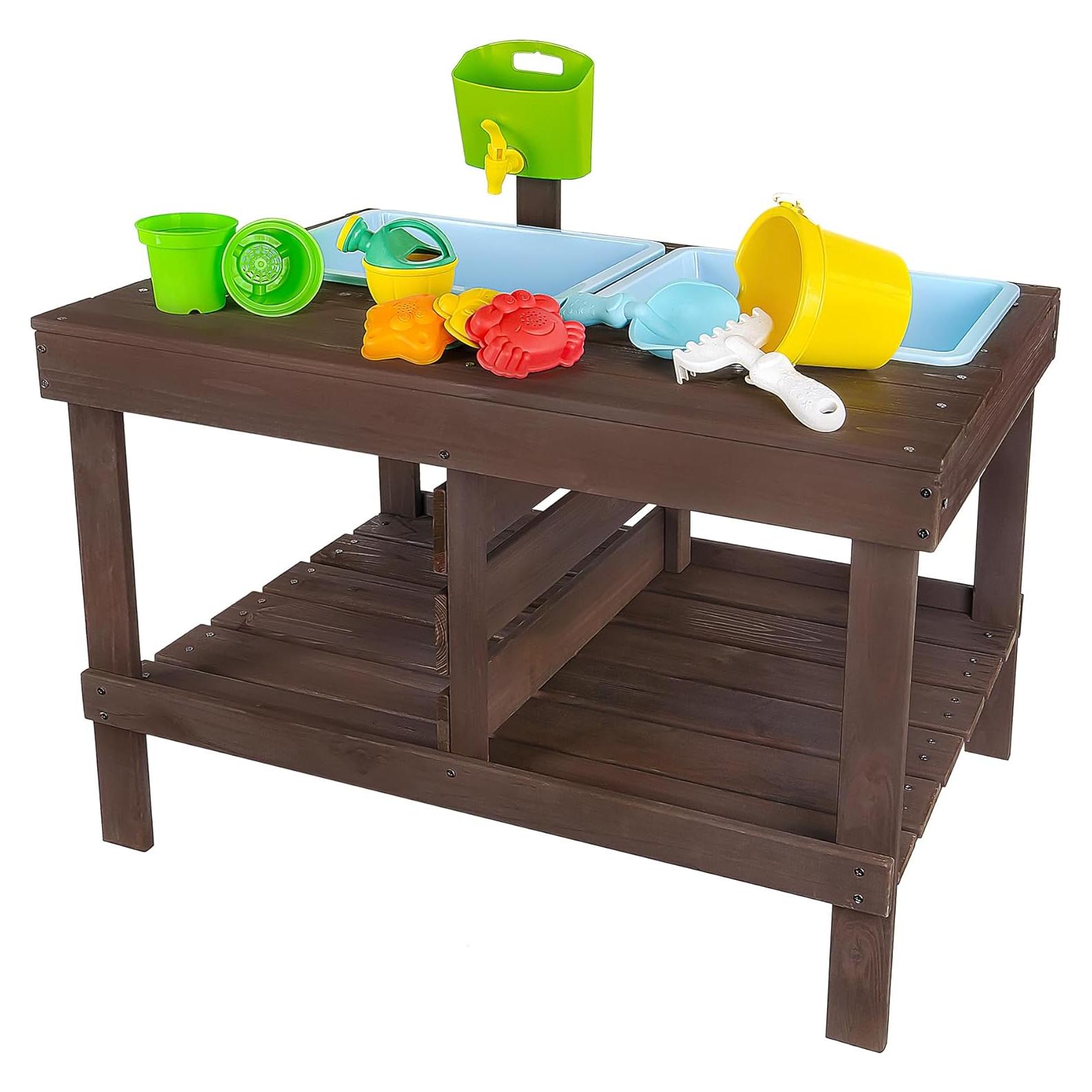 Mesa de Arena y Agua WonkaWoo de Madera para Niños 3-5 Años