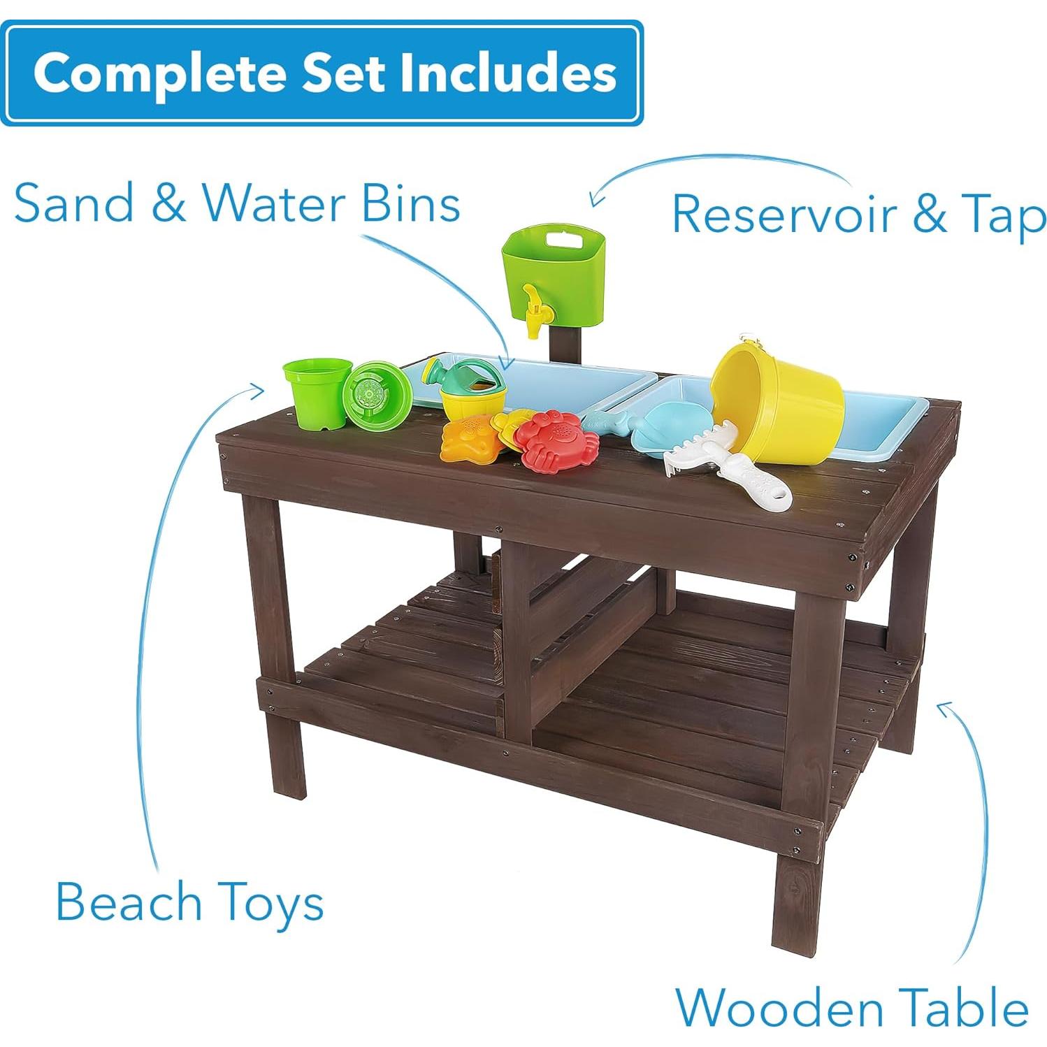 Mesa de Arena y Agua WonkaWoo de Madera para Niños 3-5 Años