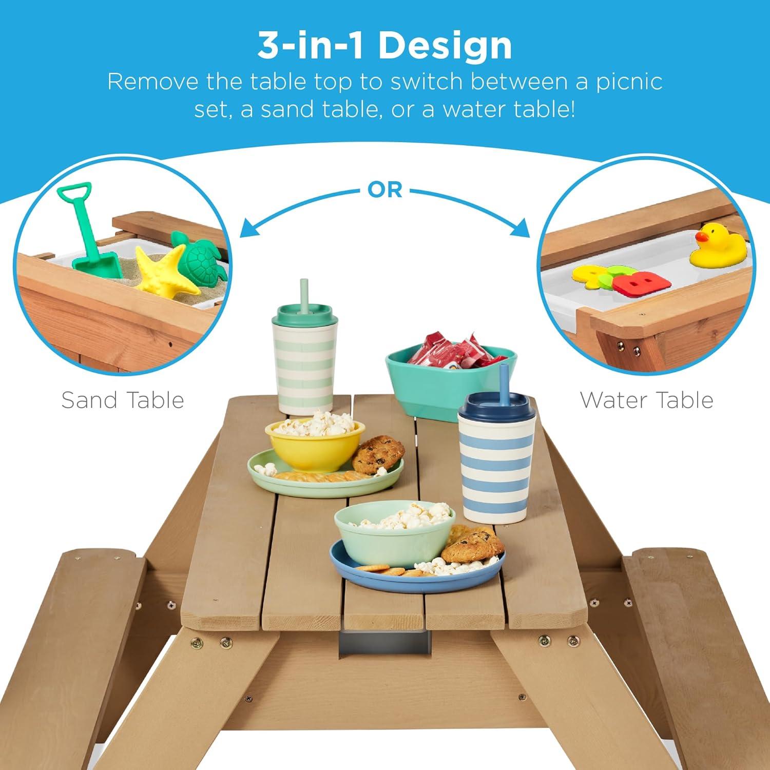 Mesa de Picnic 3-en-1 Mejor Opción Productos para Niños - Marino