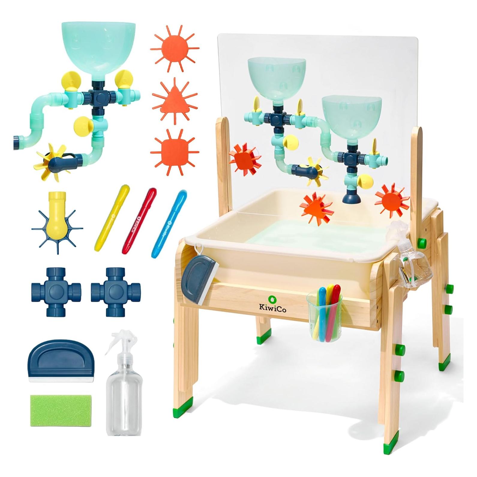 Mesa Sensorial de Agua y Arena KiwiCo - 26 Piezas para Niños 3+