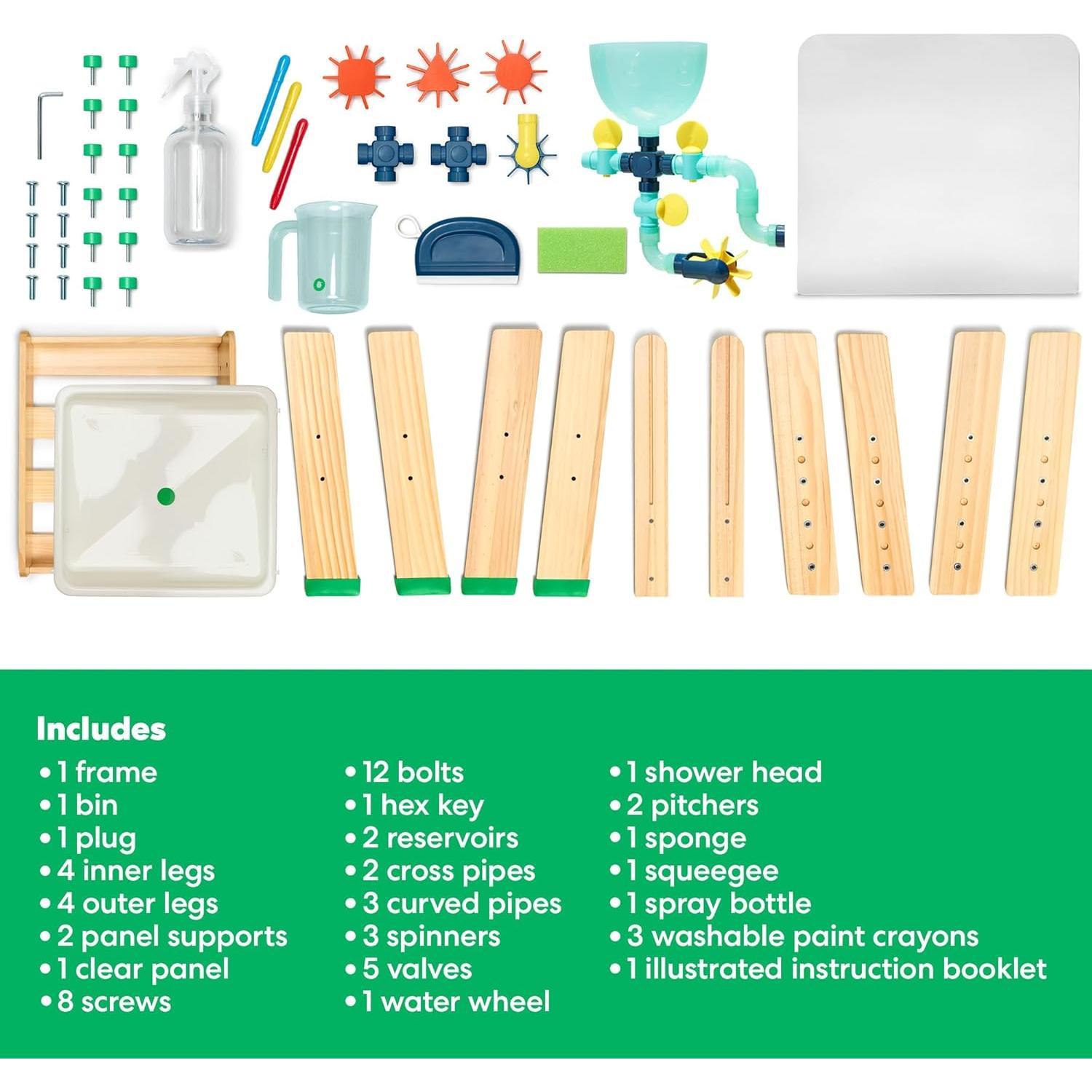 Mesa Sensorial de Agua y Arena KiwiCo - 26 Piezas para Niños 3+