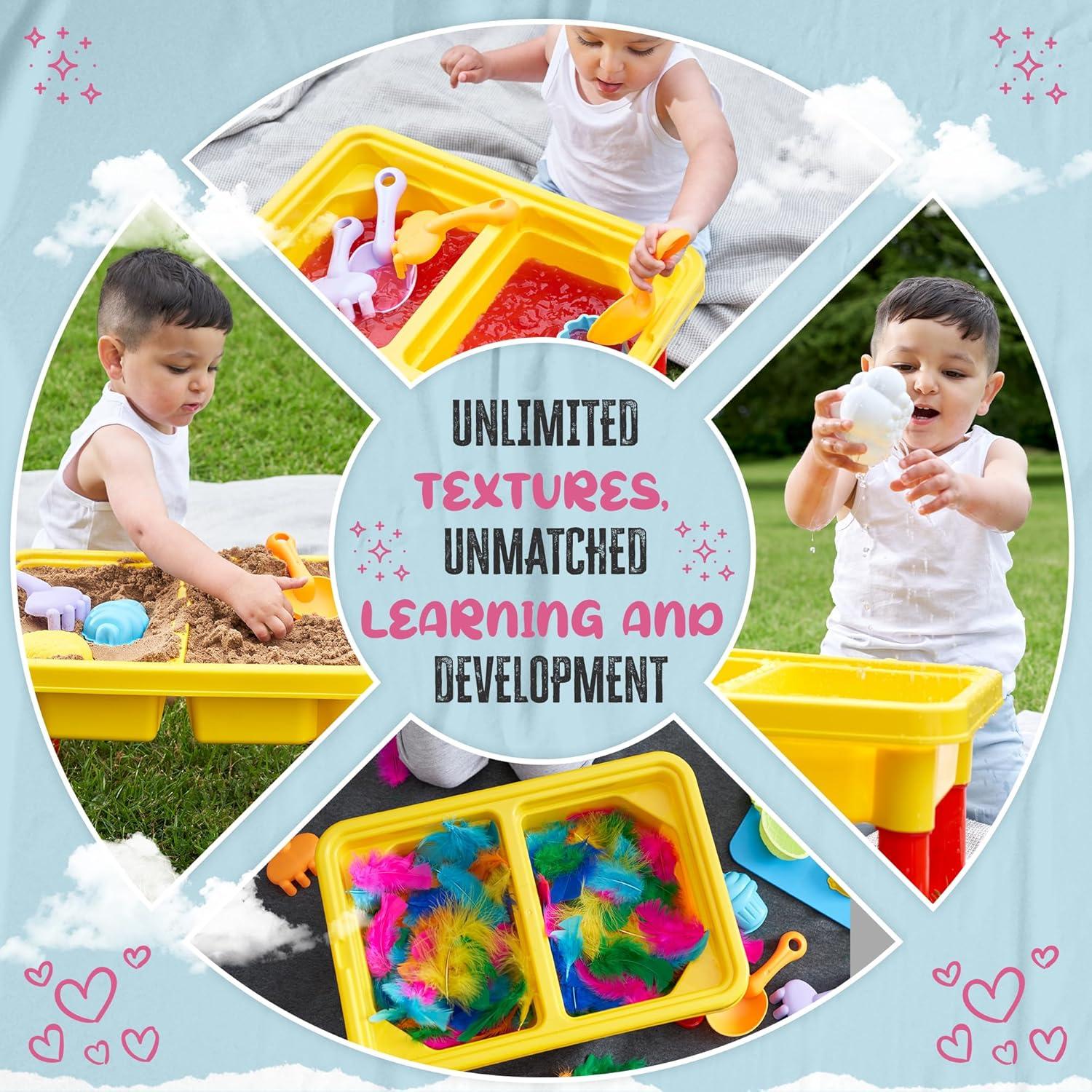 Mesa Sensorial Kraftex para Niños - Arena y Agua 44.5x31.8 cm