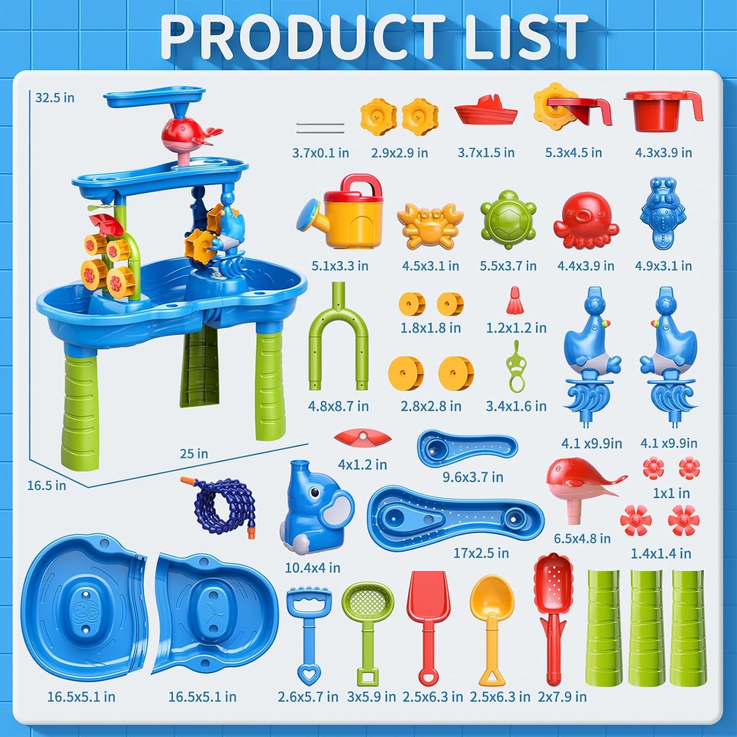 Mesa de Agua WATUDOU 3 en 1 para Niños 3 a 8 Años