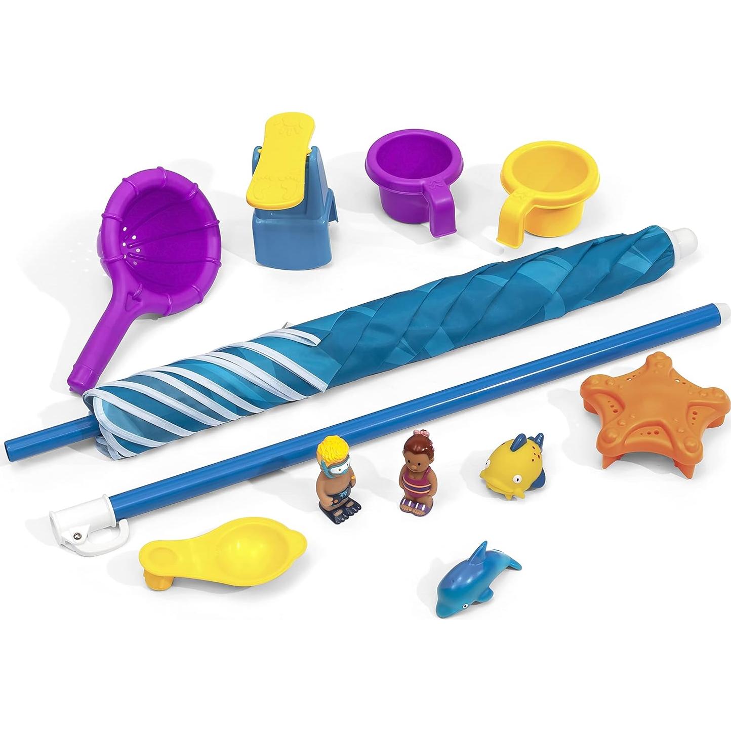 Mesa de Agua Spill & Splash Seaway Step2 con Paraguas y 11 Accesorios