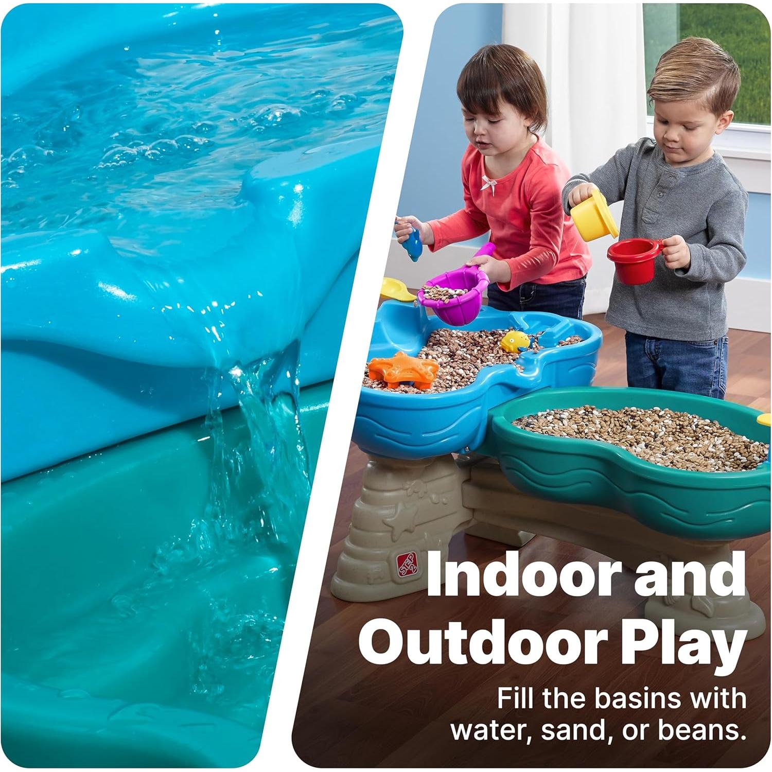 Mesa de Agua Spill & Splash Seaway Step2 con Paraguas y 11 Accesorios