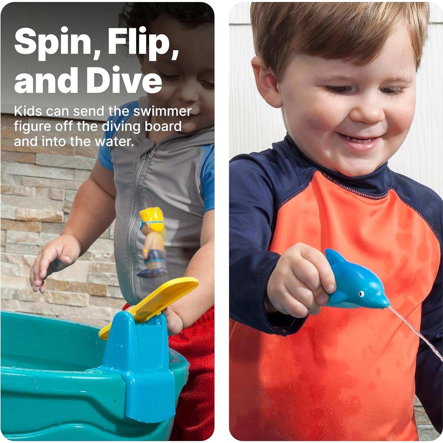 Mesa de Agua Spill & Splash Seaway Step2 con Paraguas y 11 Accesorios