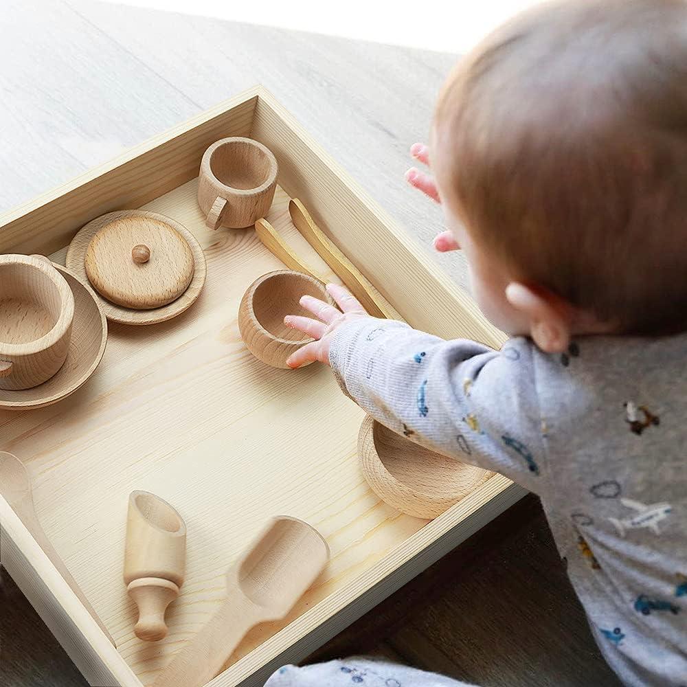 Caja Sensorial Montessori Yowlieu con 11 Herramientas de Madera