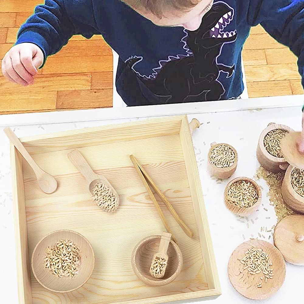 Caja Sensorial Montessori Yowlieu con 11 Herramientas de Madera