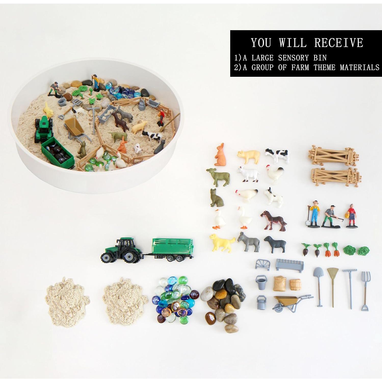 Conjunto de Caja Sensorial Montessori SZREGGIO - En La Granja