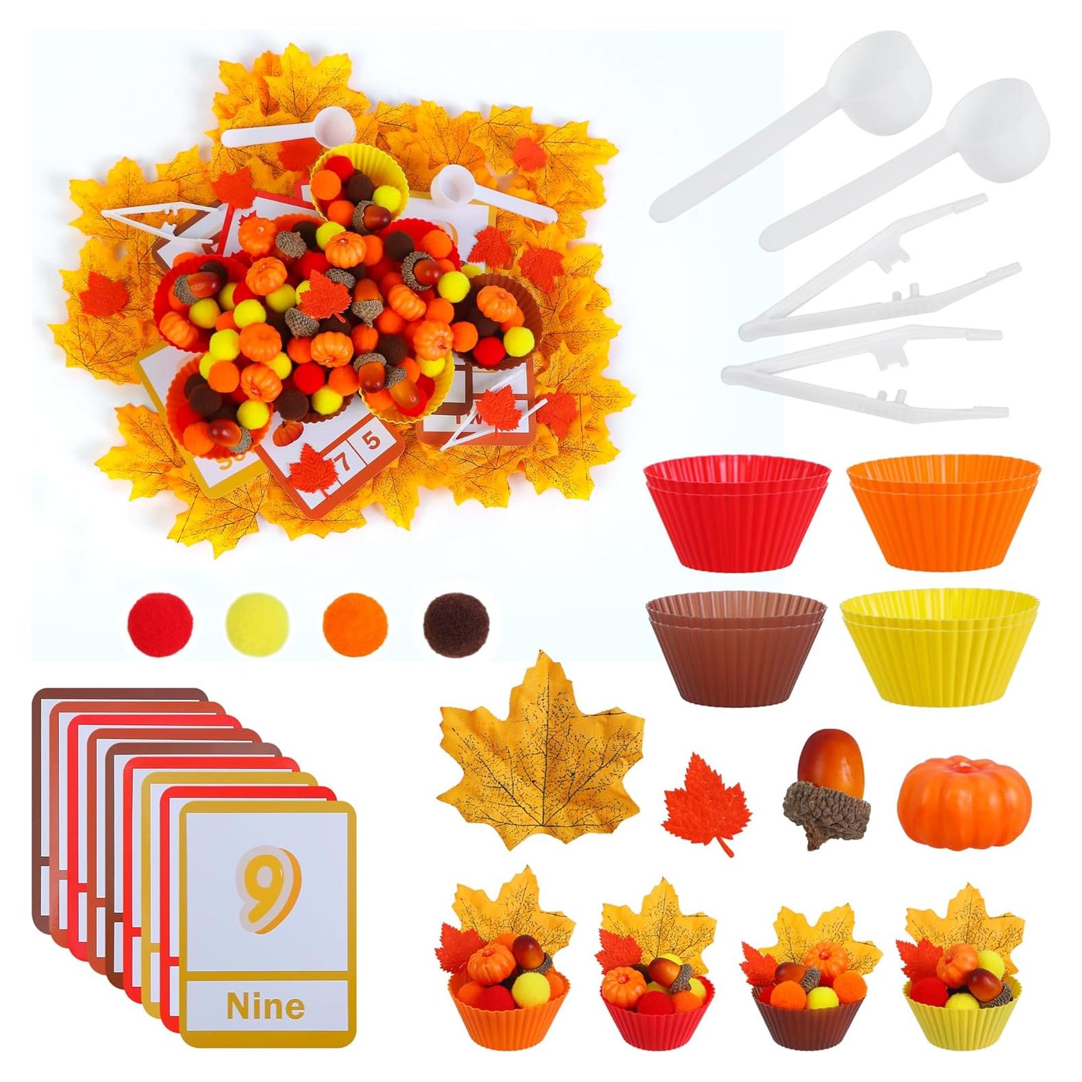 Juguetes Montessori Otoñales Guotwozi - Kit Sensorial 282 Piezas