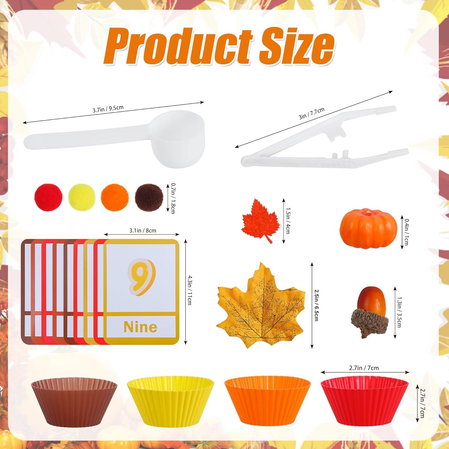 Juguetes Montessori Otoñales Guotwozi - Kit Sensorial 282 Piezas