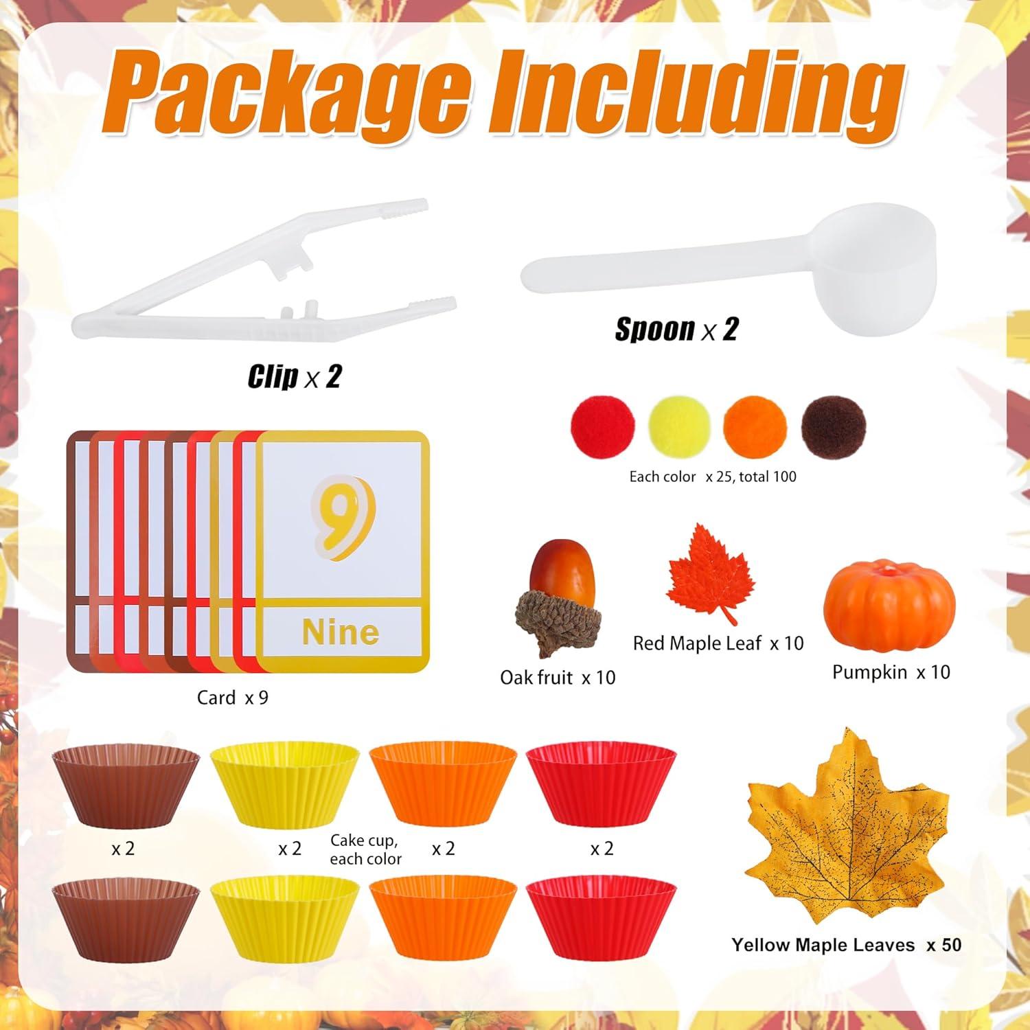 Juguetes Montessori Otoñales Guotwozi - Kit Sensorial 282 Piezas