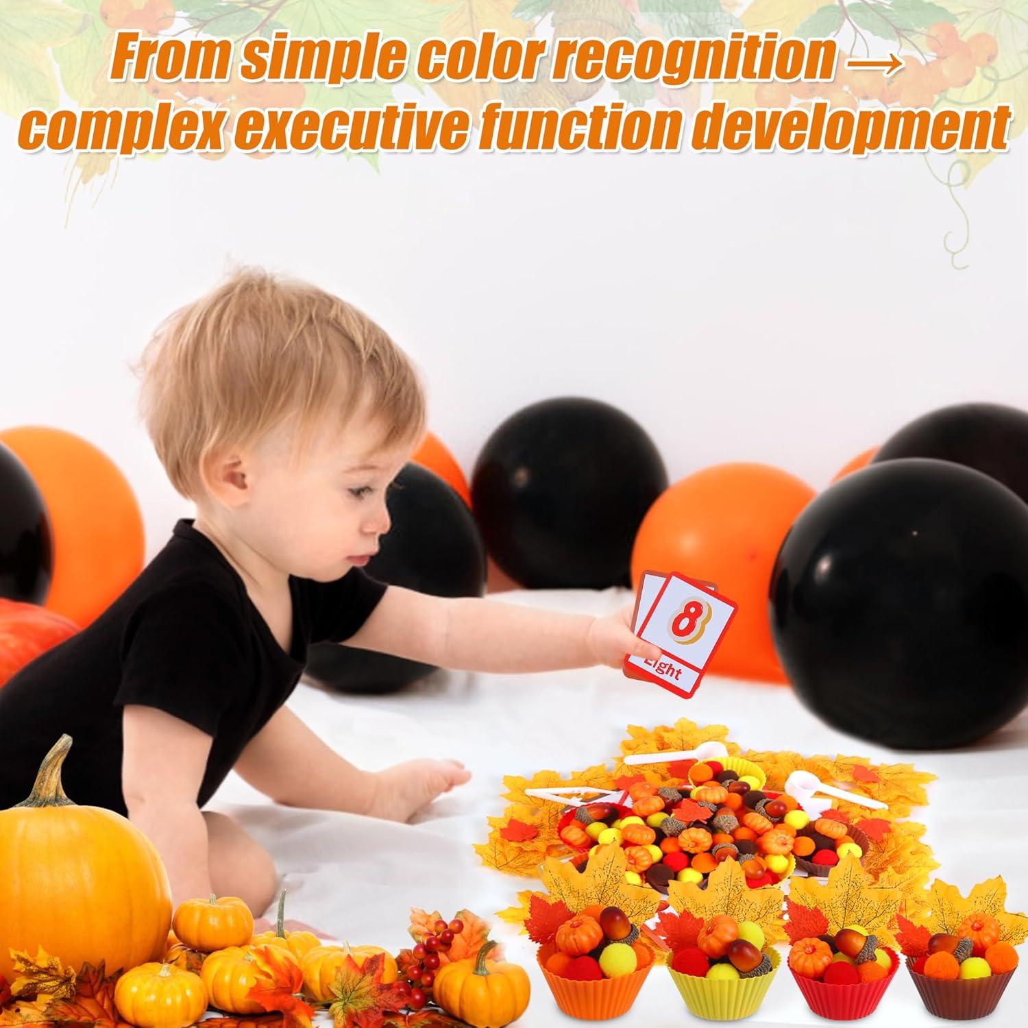 Juguetes Montessori Otoñales Guotwozi - Kit Sensorial 282 Piezas