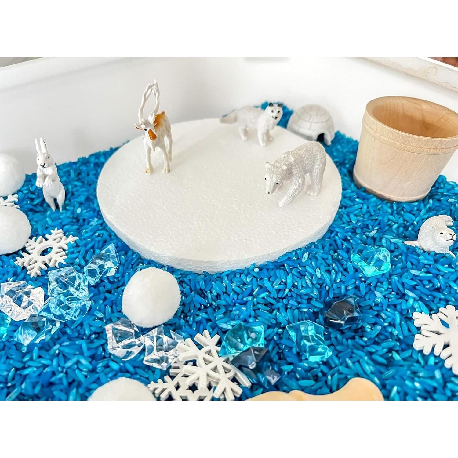 Bandeja Sensorial Montessori Animales Árticos - Juguetes Educativos