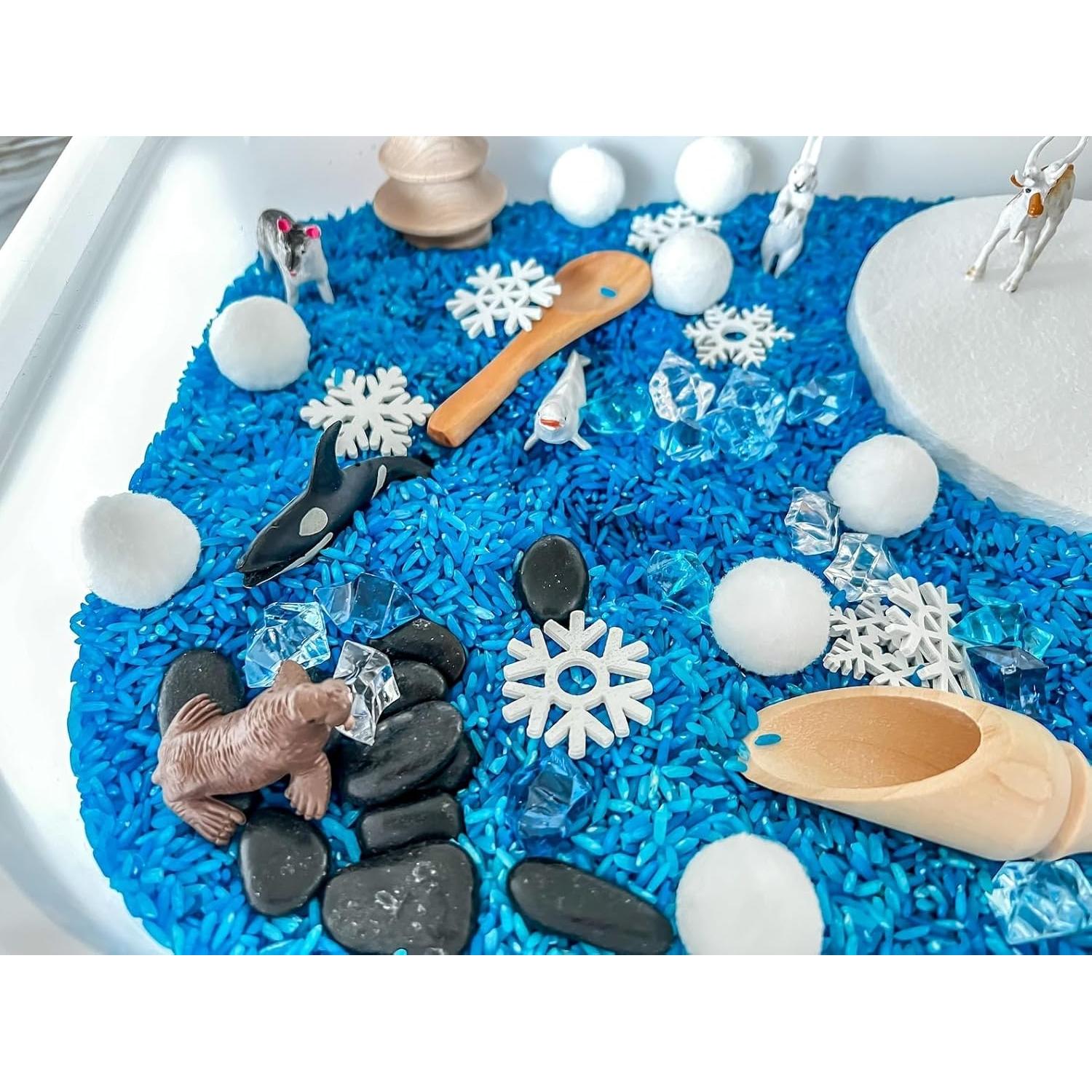 Bandeja Sensorial Montessori Animales Árticos - Juguetes Educativos