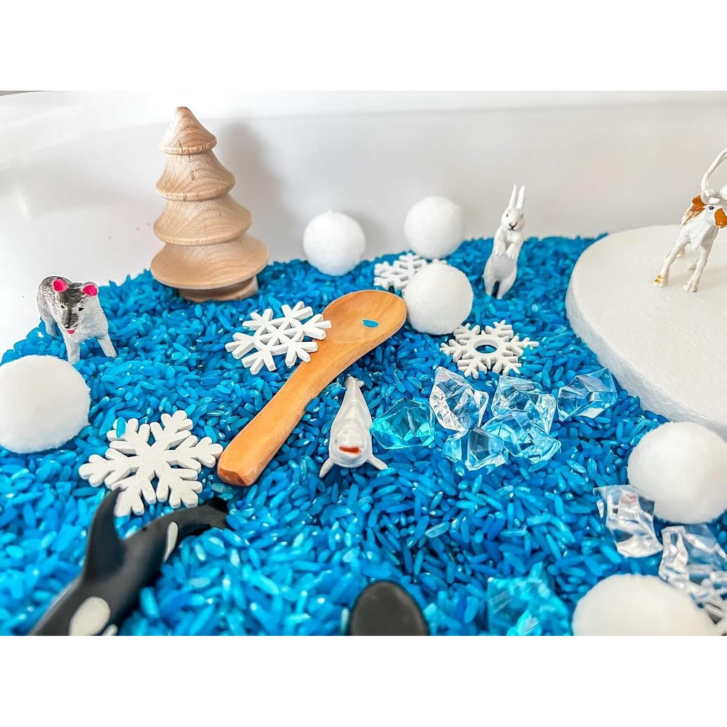 Bandeja Sensorial Montessori Animales Árticos - Juguetes Educativos