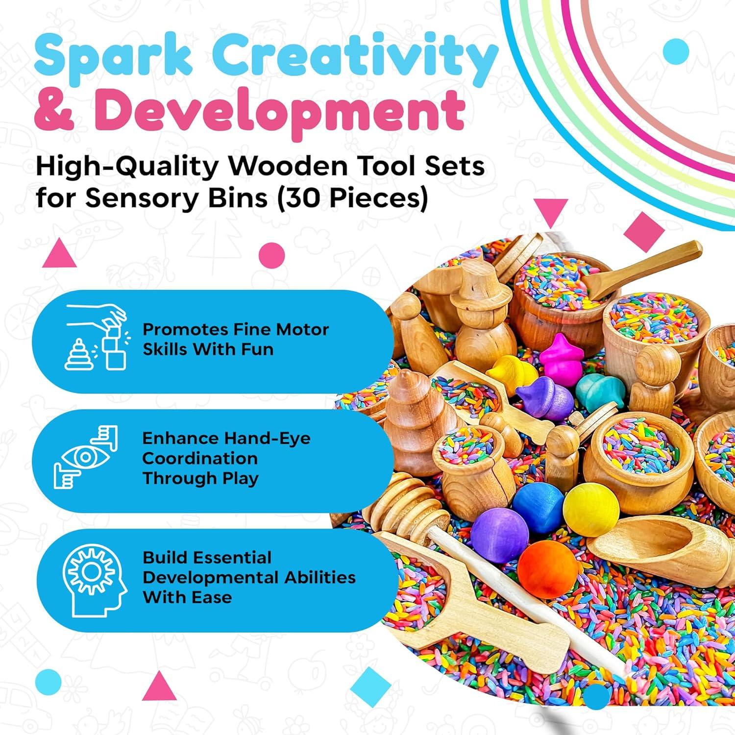 Set de Juego Sensorial 10 Piezas Arroz Arcoíris Sensory-N-Stuff