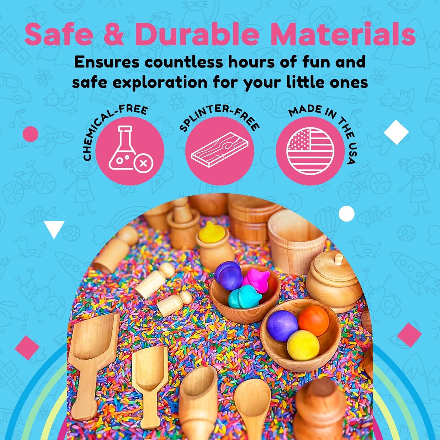 Set de Juego Sensorial 10 Piezas Arroz Arcoíris Sensory-N-Stuff