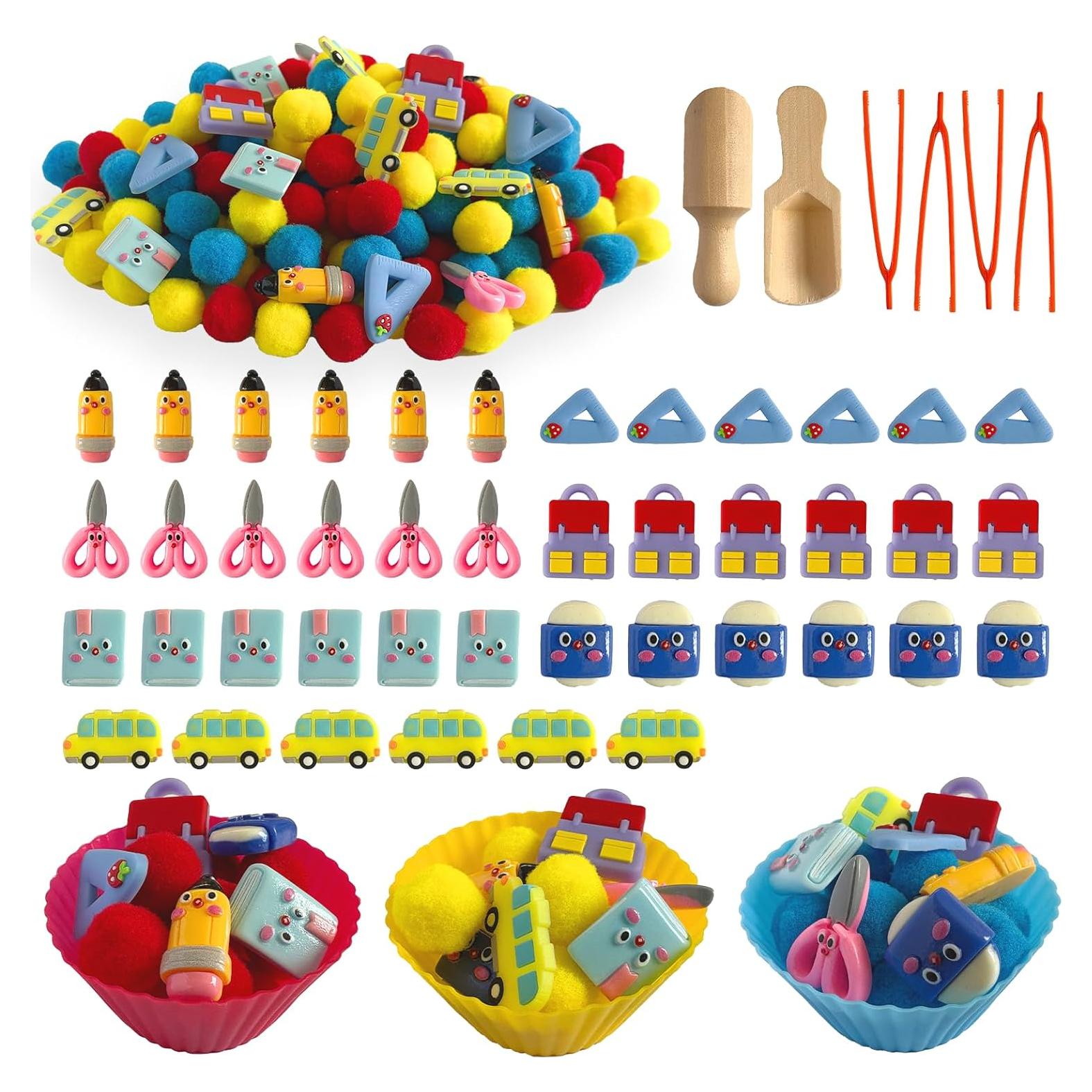 Set de Relleno de Bin Sensorial Unvola 154 Piezas Educativo