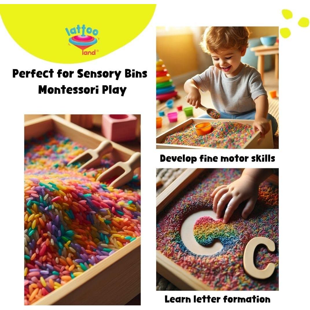 Relleno de Arroz Arcoíris Lattooland 0.91 kg para Juego Sensorial