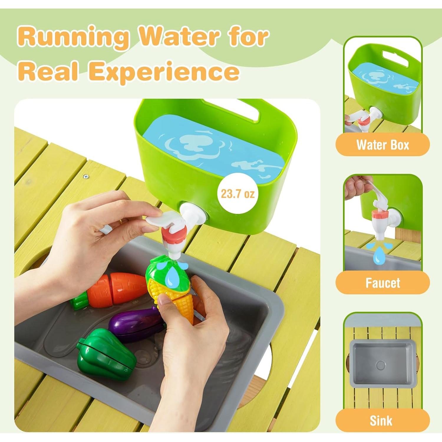 Cocina de Barro HONEY JOY para Niños con Agua Corriente