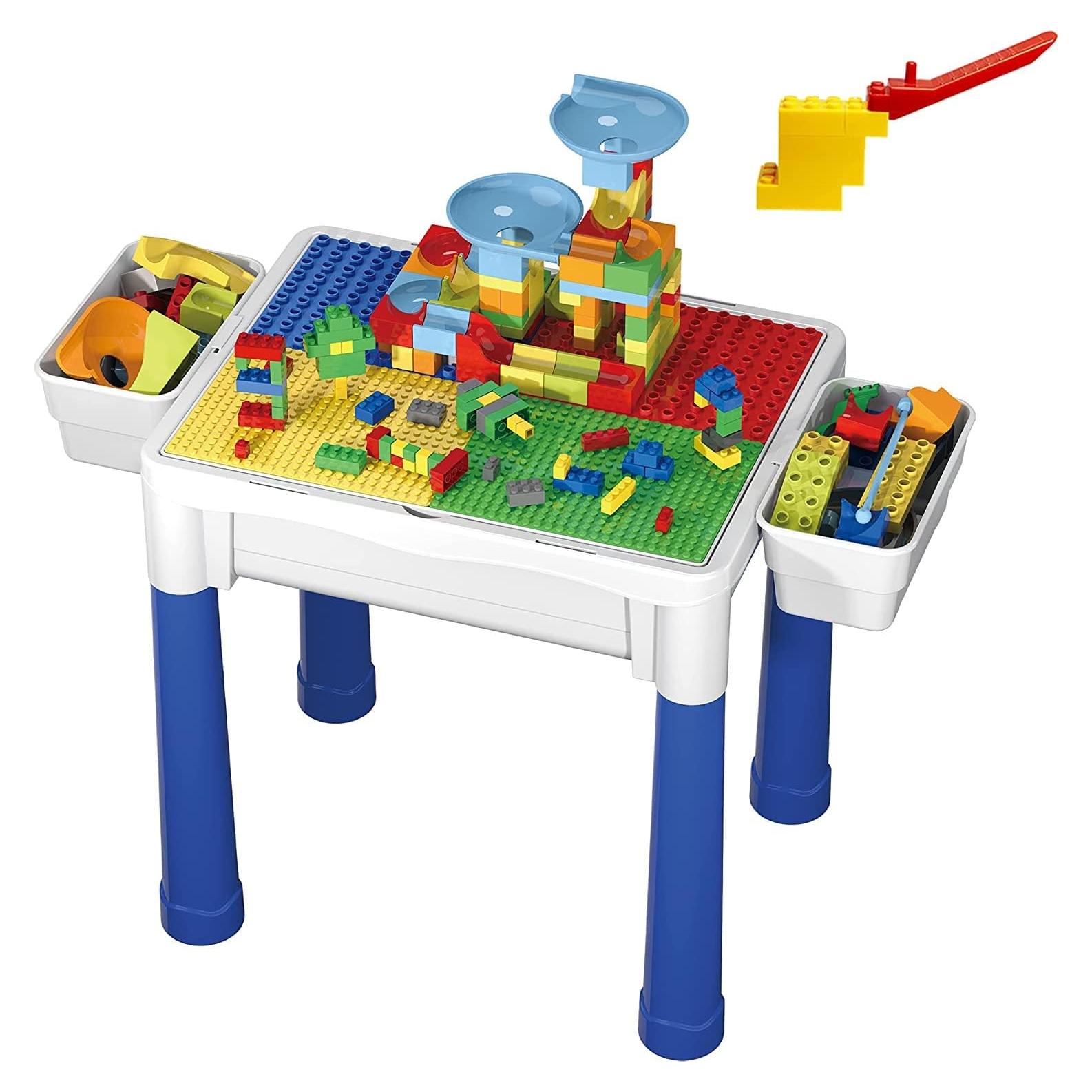 PicassoTiles Juego Magnético 331pc Vehículos y Mesa de Actividades