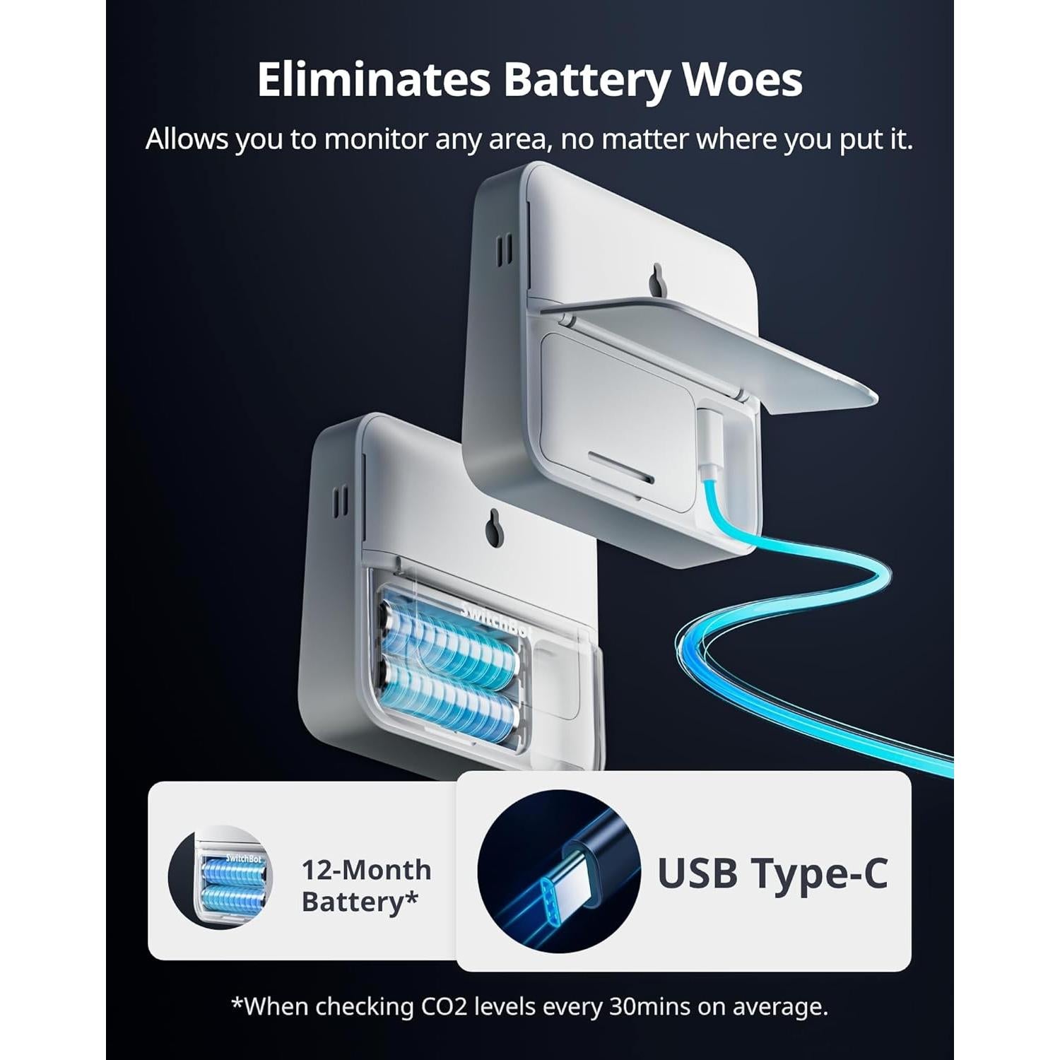 Monitor de Calidad del Aire SwitchBot Meter Pro CO2 5-en-1