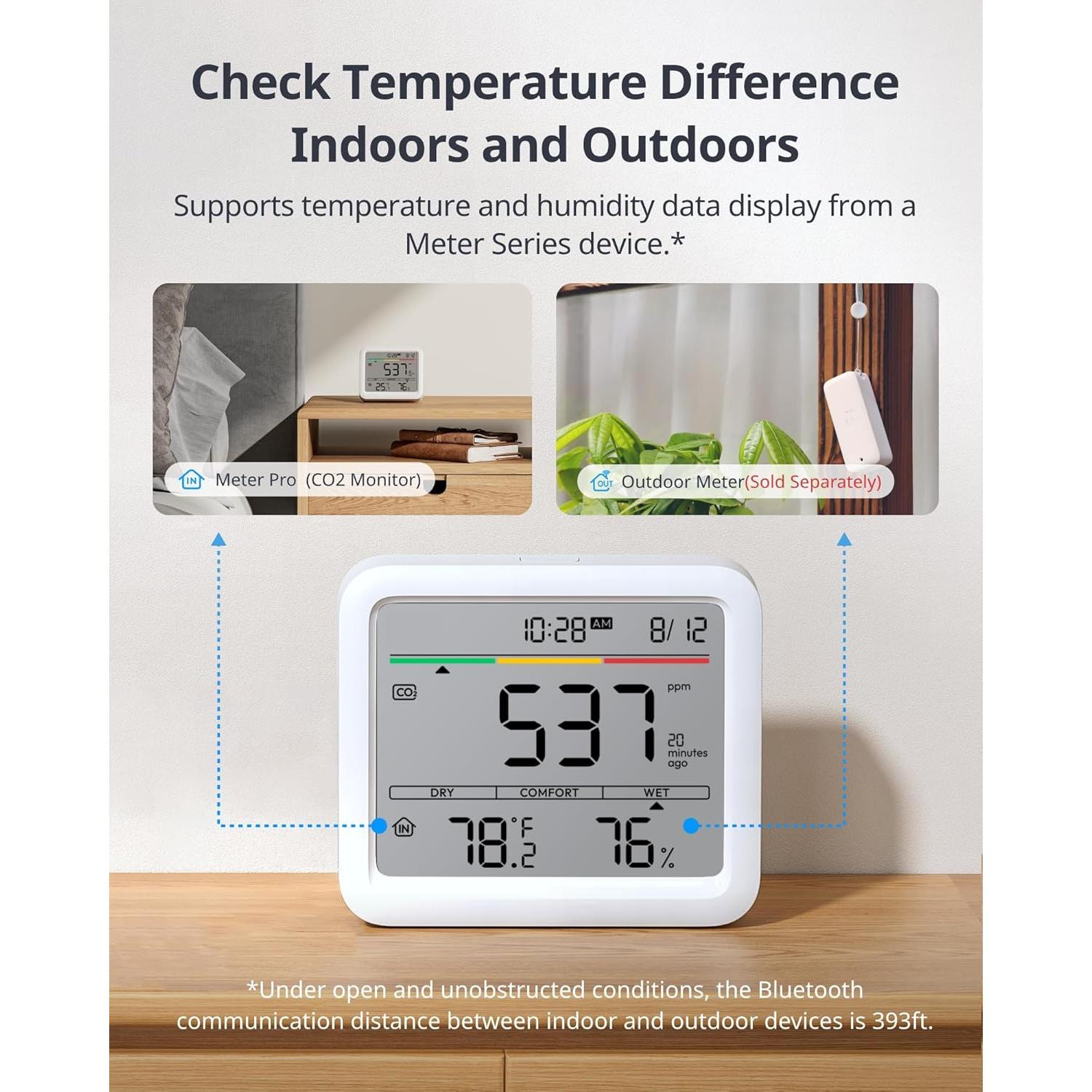Monitor de Calidad del Aire SwitchBot Meter Pro CO2 5-en-1