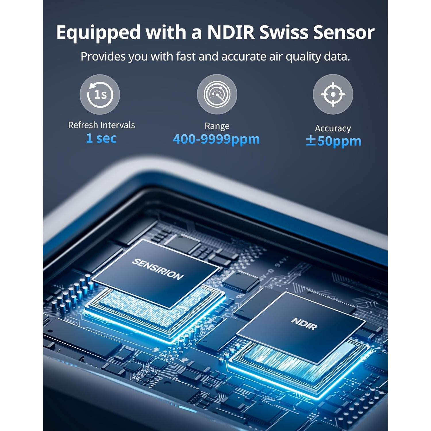 Monitor de Calidad del Aire SwitchBot Meter Pro CO2 5-en-1