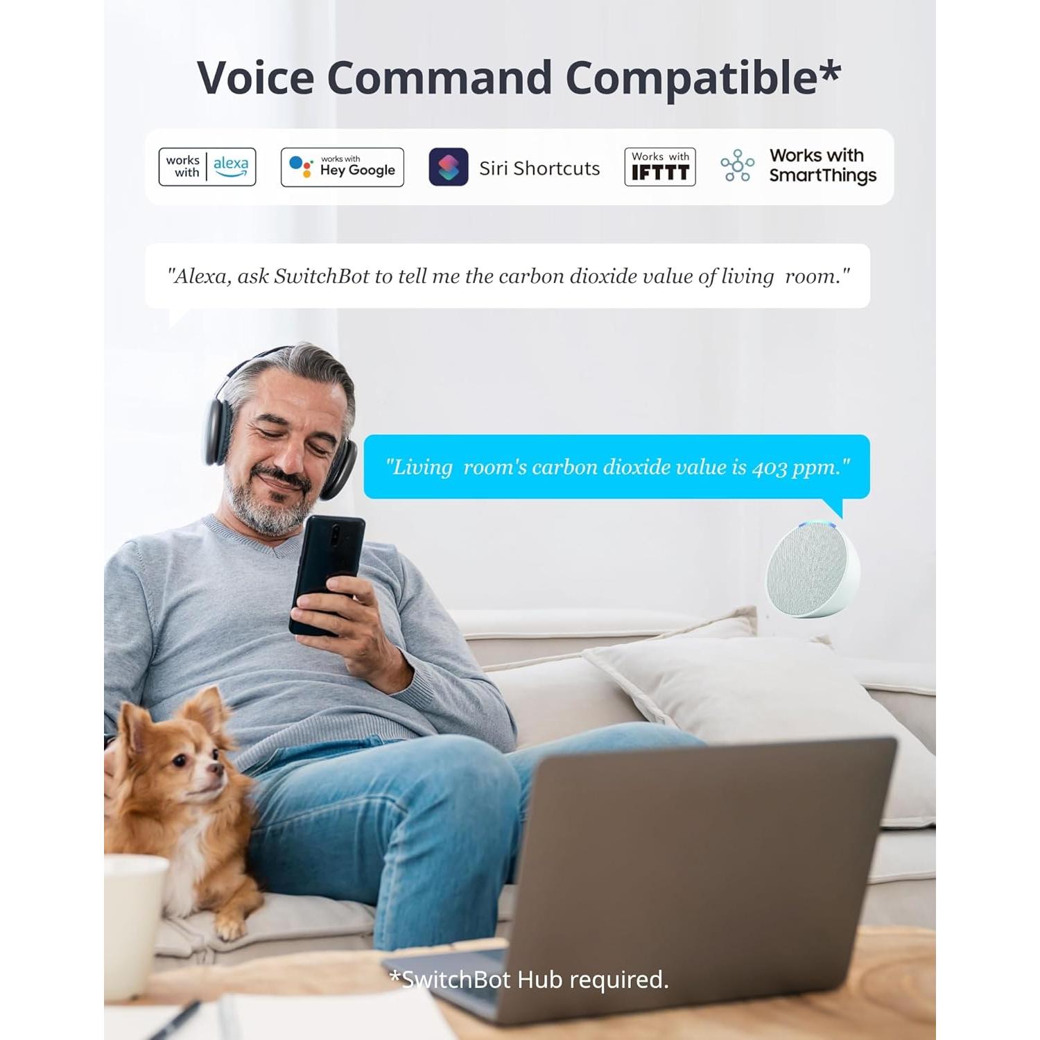 Monitor de Calidad del Aire SwitchBot Meter Pro CO2 5-en-1