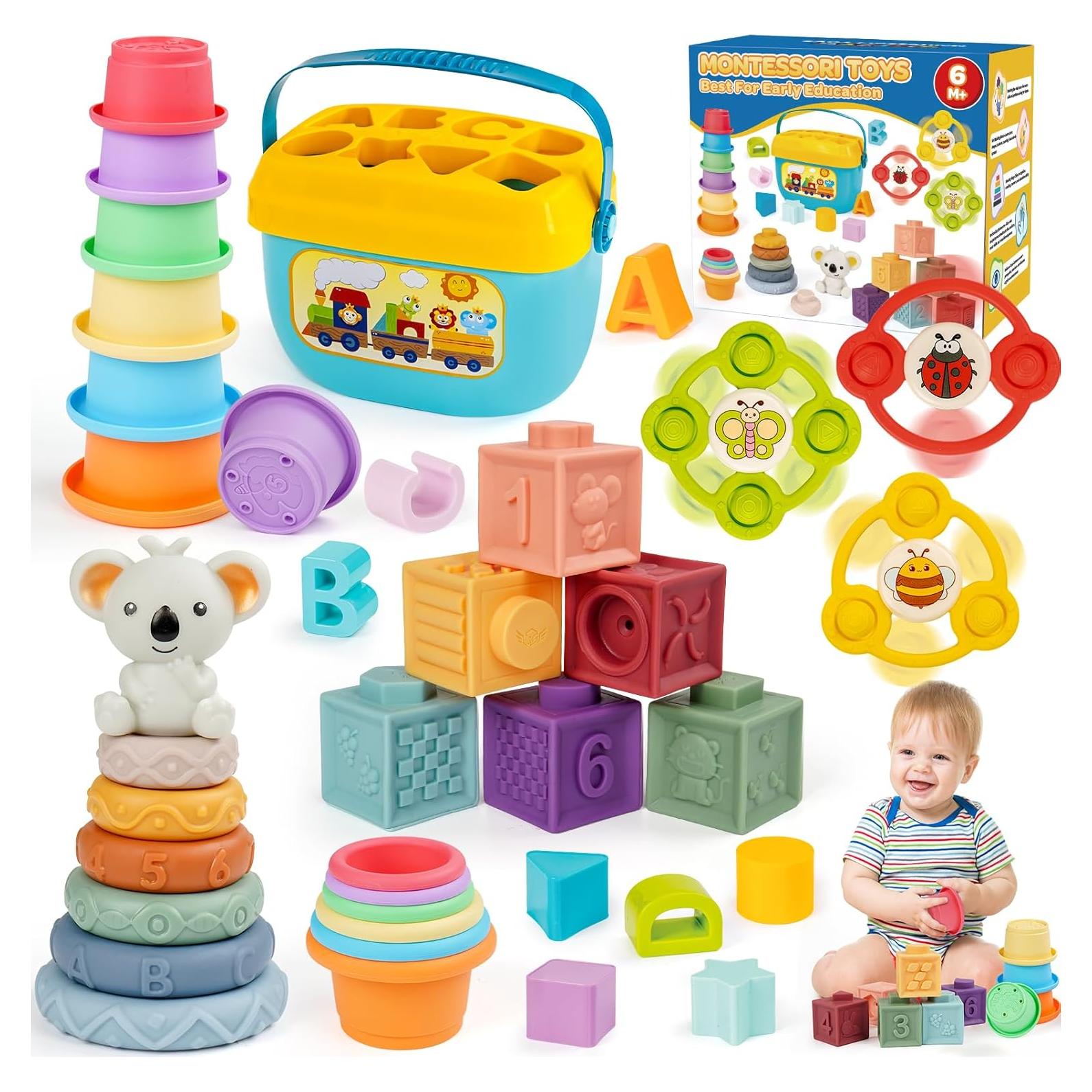 Juguetes Montessori 5 en 1 GJOF2YK para Bebés 6-18 Meses