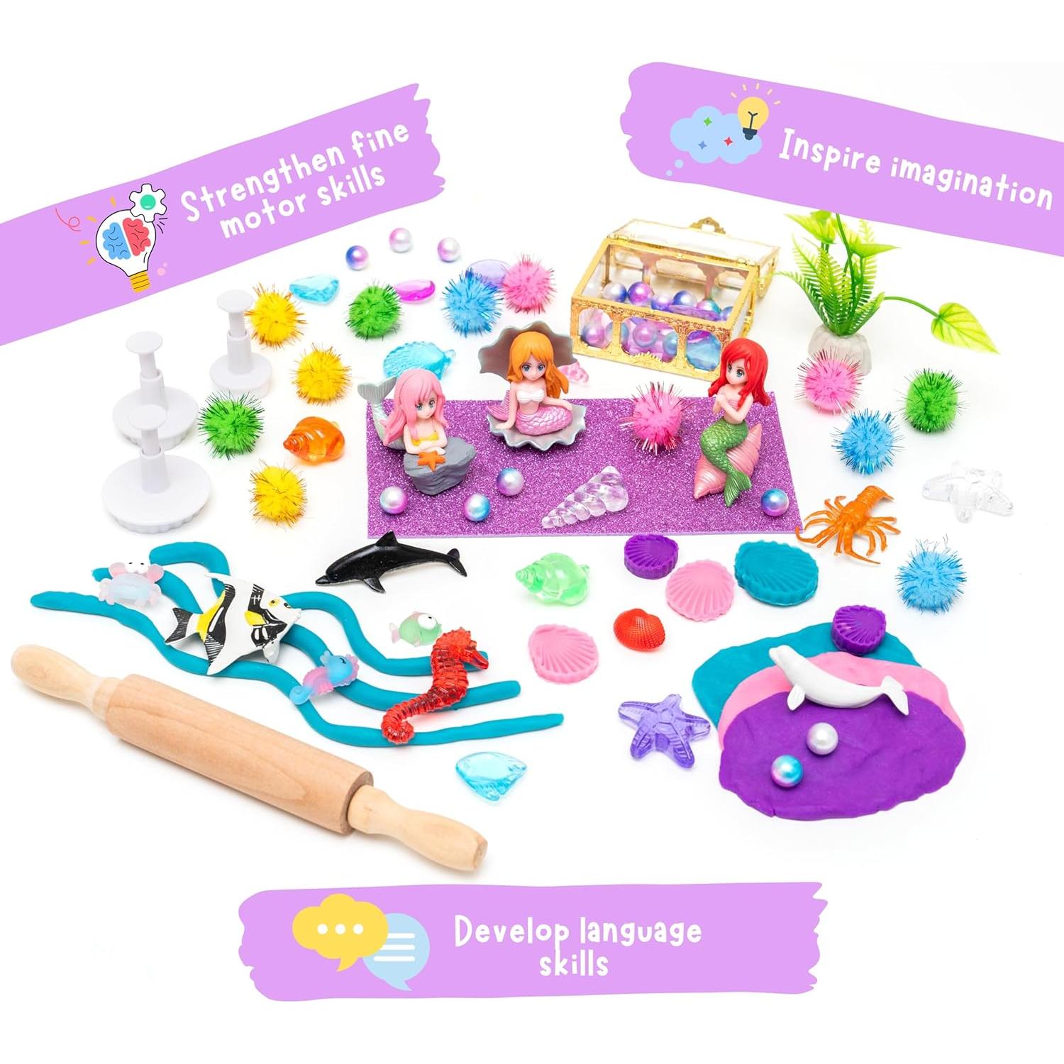 Kit Sensorial de Sirena Creative Mind con Plastilina 1.5 kg