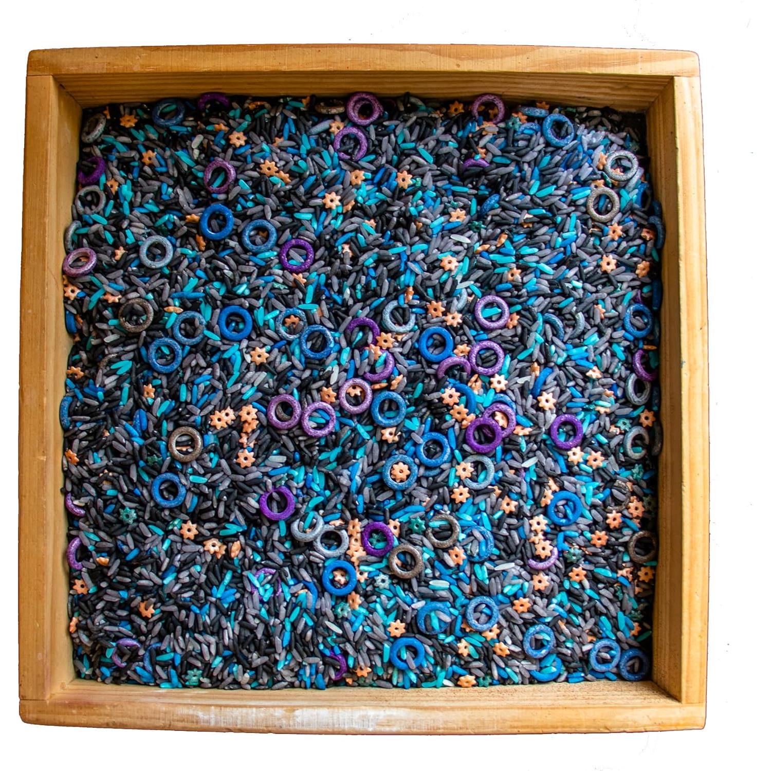 Arroz Sensorial de Colores - Juguetes Educativos 5 Tazas