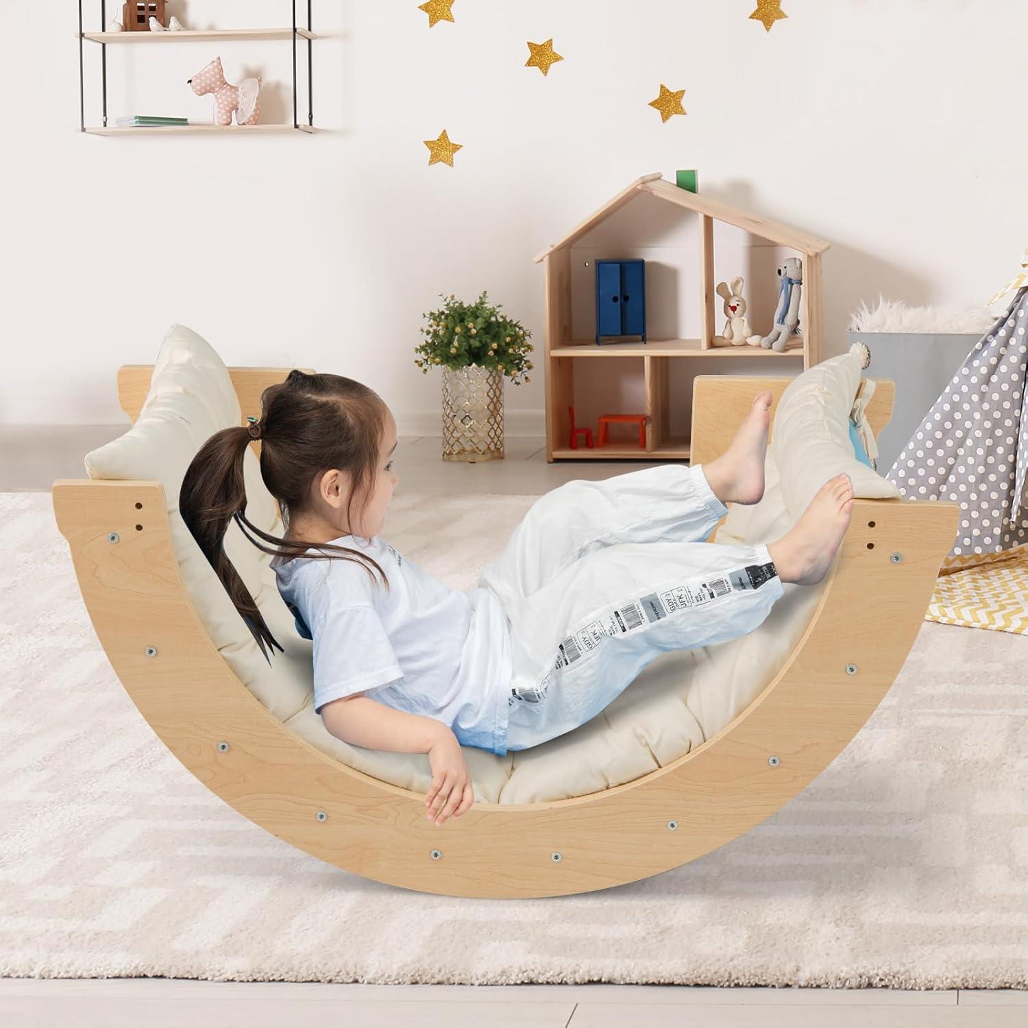 Arco Trepador de Madera HONEY JOY con Cojín y Mesa Sensorial