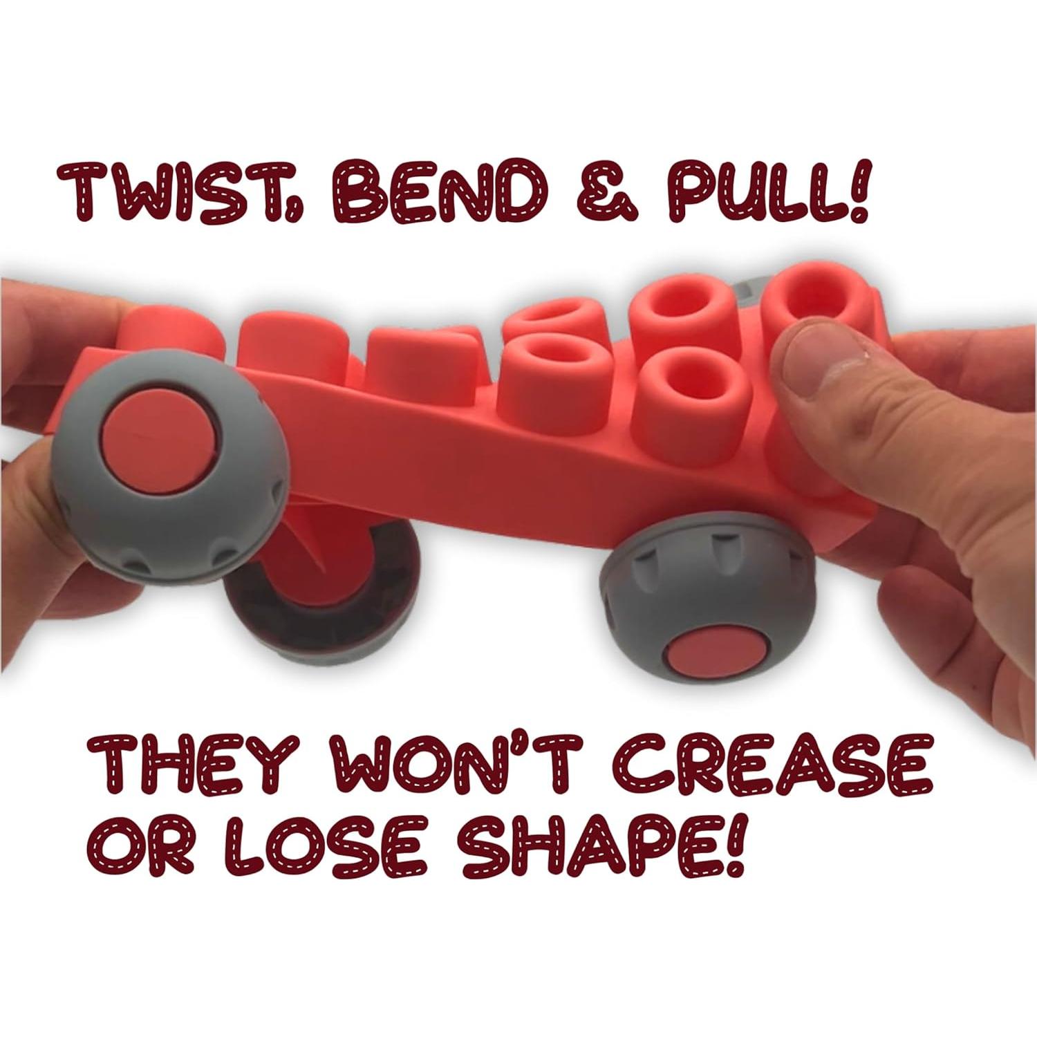 Bloques de goma suave WaBee Baby 50 piezas para niños 6m-3a