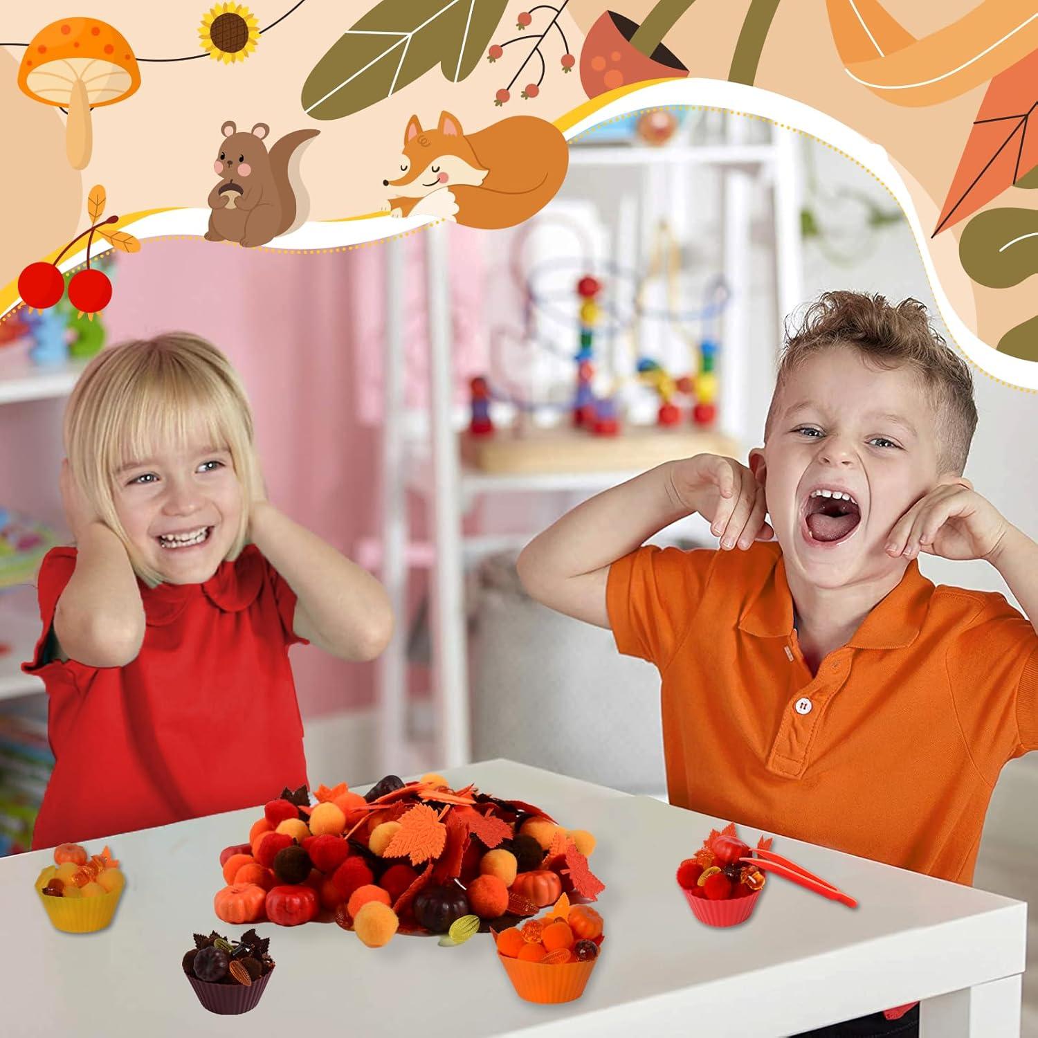 Set de Relleno de Bin Sensorial Otoño Unvola 212 Piezas