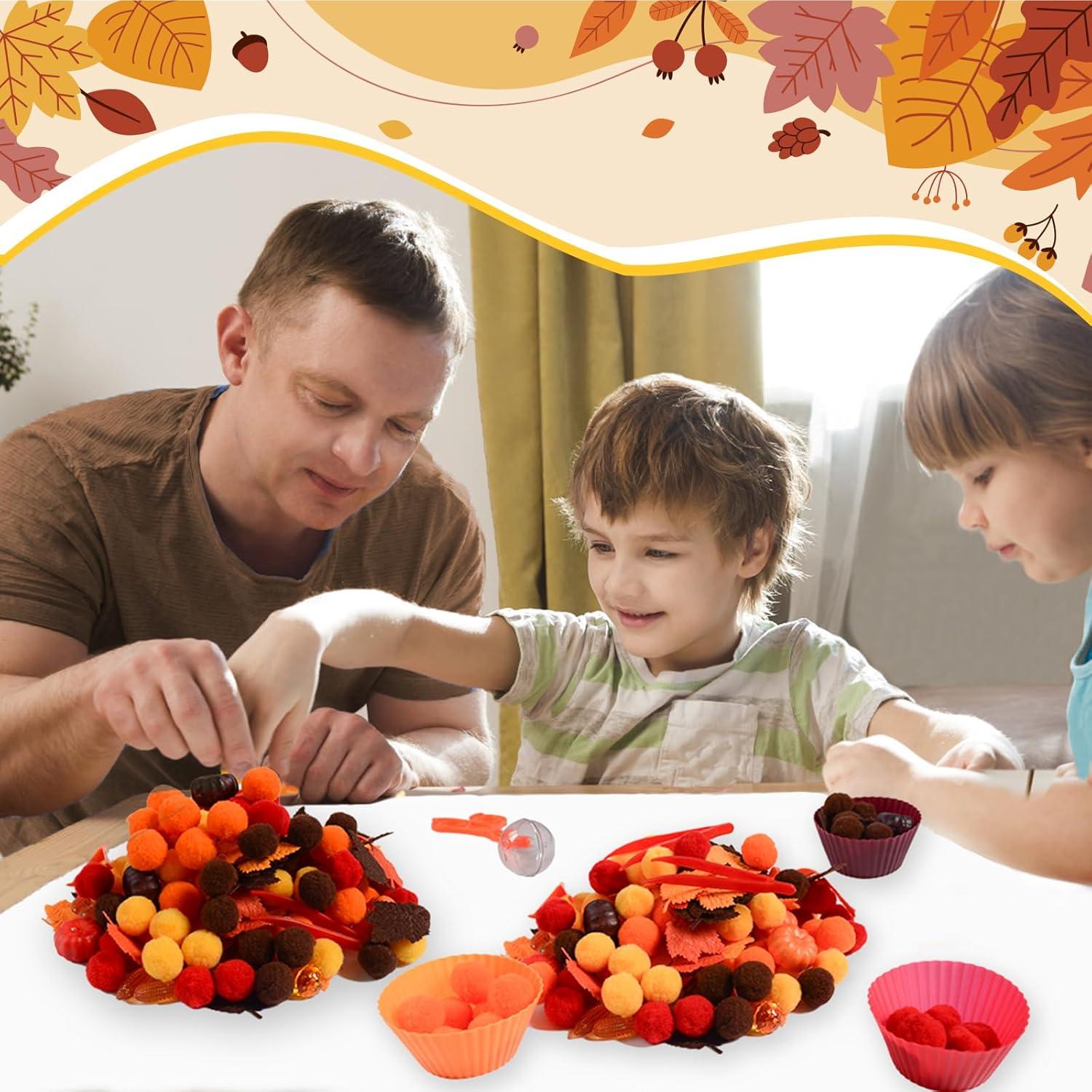 Set de Relleno de Bin Sensorial Otoño Unvola 212 Piezas