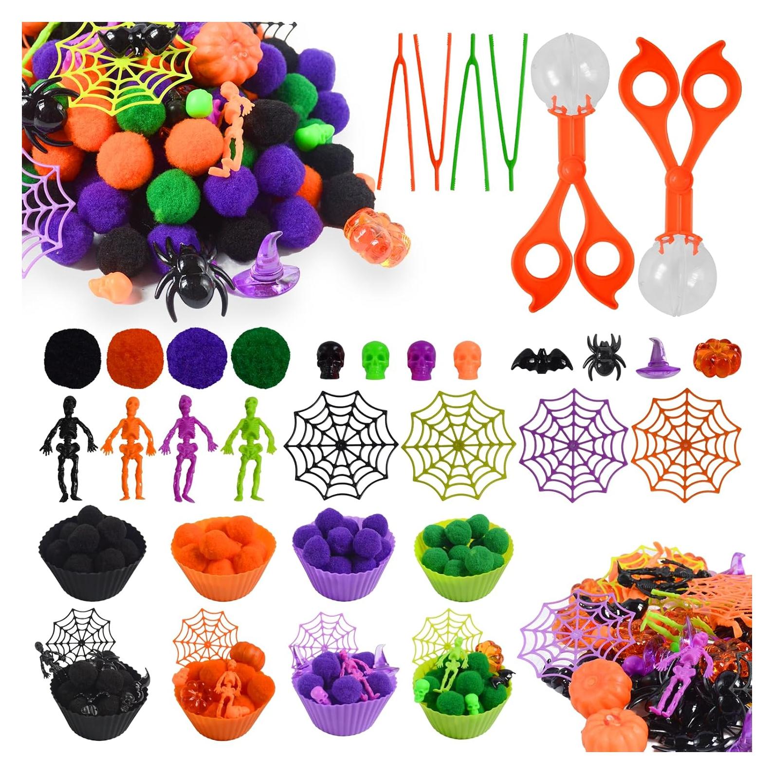 Set de Relleno de Bin Sensorial Halloween Unvola 174 Piezas