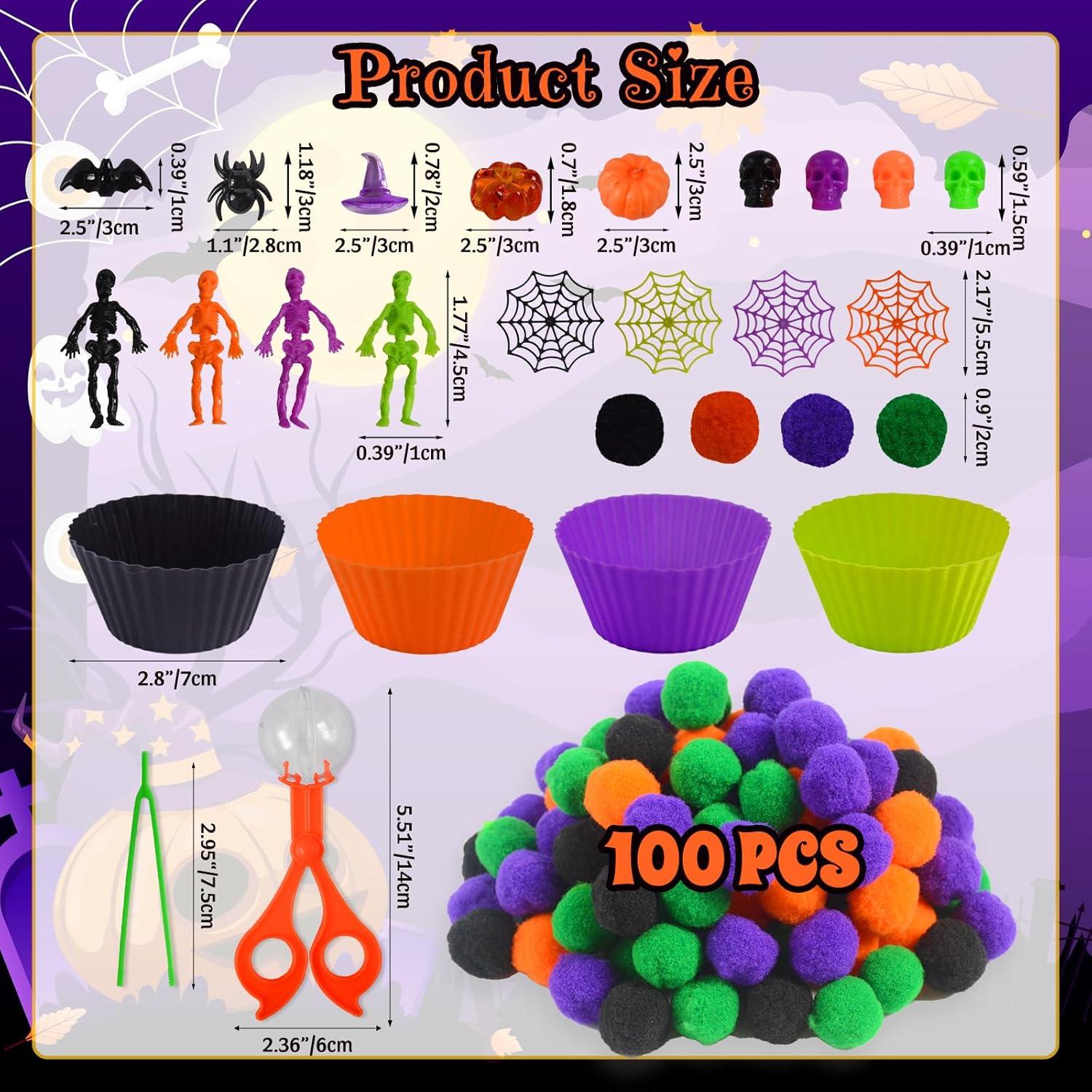 Set de Relleno de Bin Sensorial Halloween Unvola 174 Piezas
