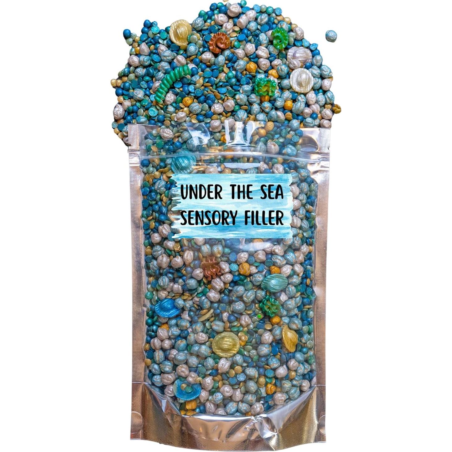 Relleno Sensorial Oceánico Bajo el Mar - 2 Tazas