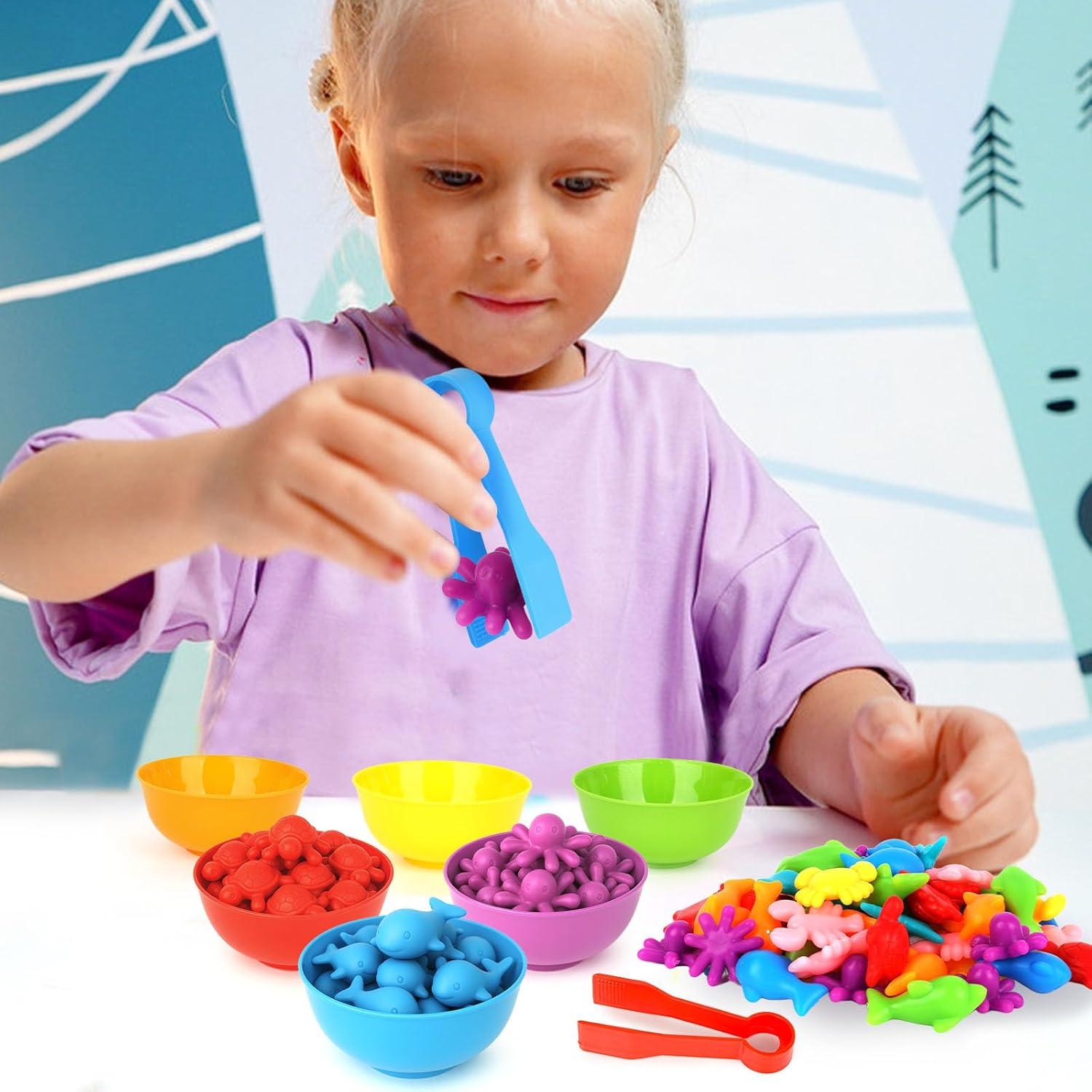 Juego de Emparejamiento de Animales del Océano AMOR PRESENT 64 PCS