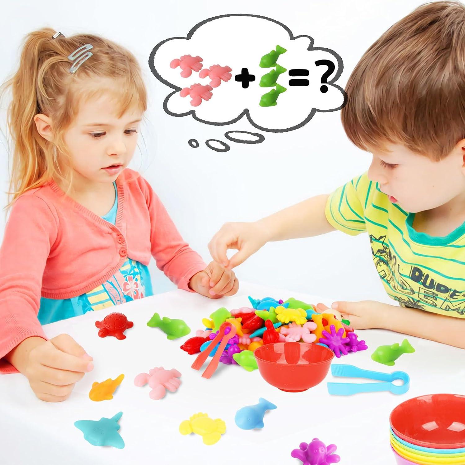 Juego de Emparejamiento de Animales del Océano AMOR PRESENT 64 PCS